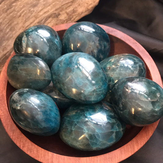 Blue Apatite palm stone
