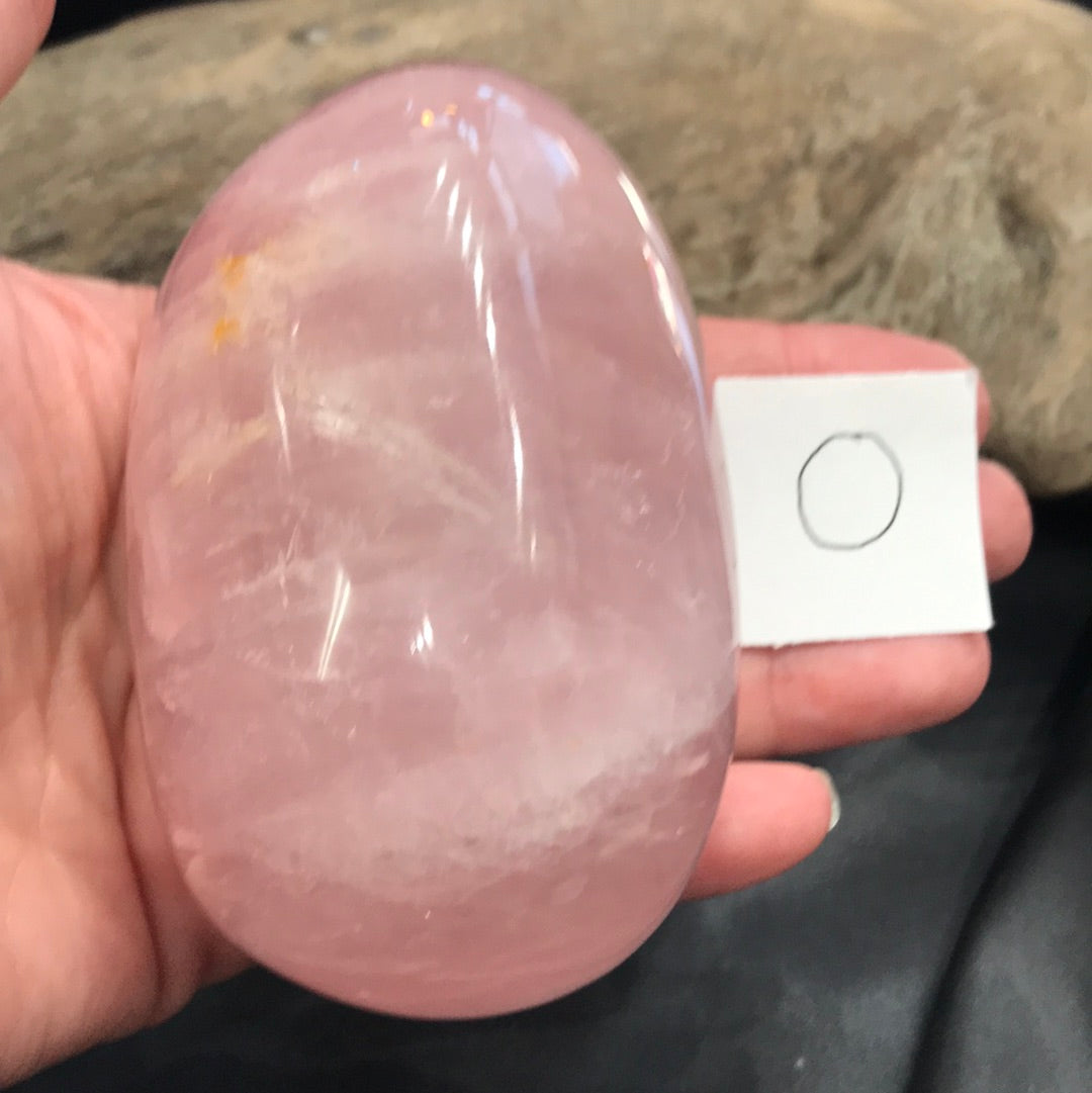 Rose quartz palm stone
