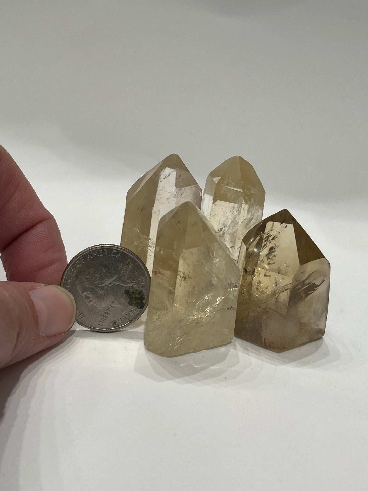 Polished citrine points