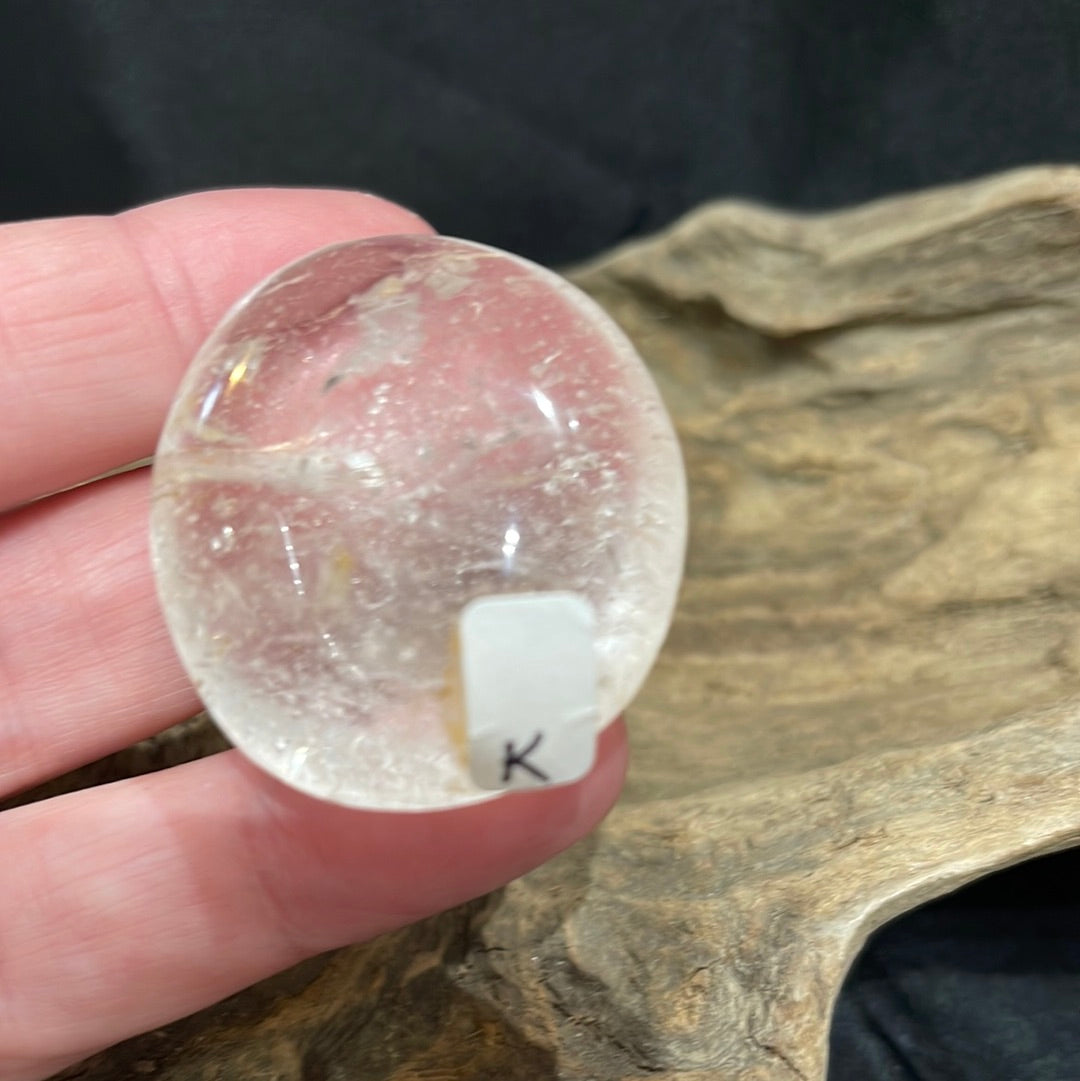 Quartz hearts and palm stones