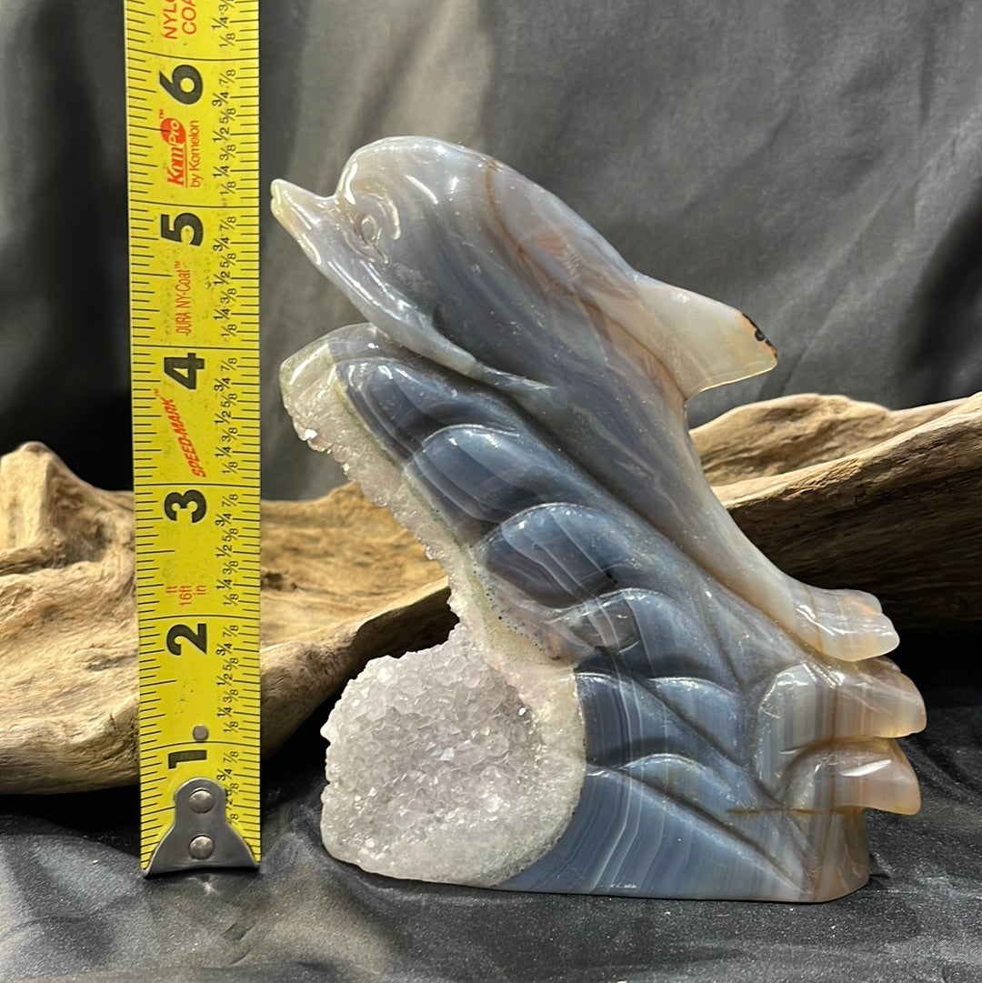Druzy Agate Dolphin