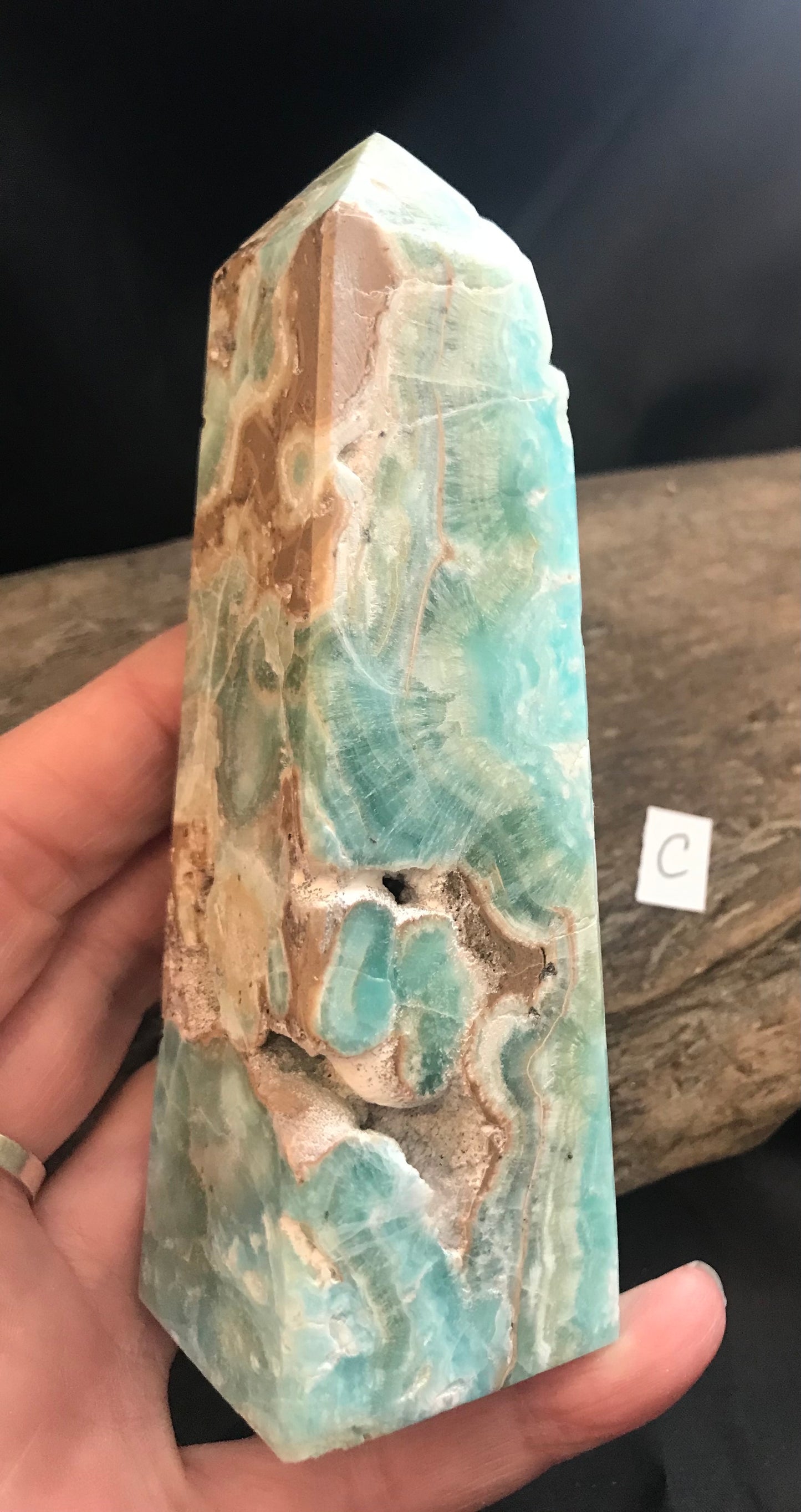 Blue Aragonite Tower