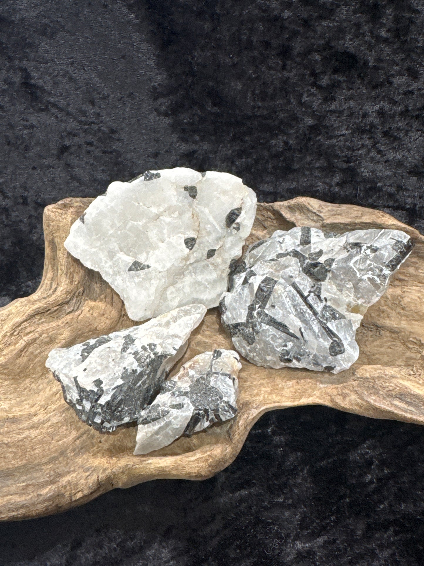 Tourmaline in quartz raw rough