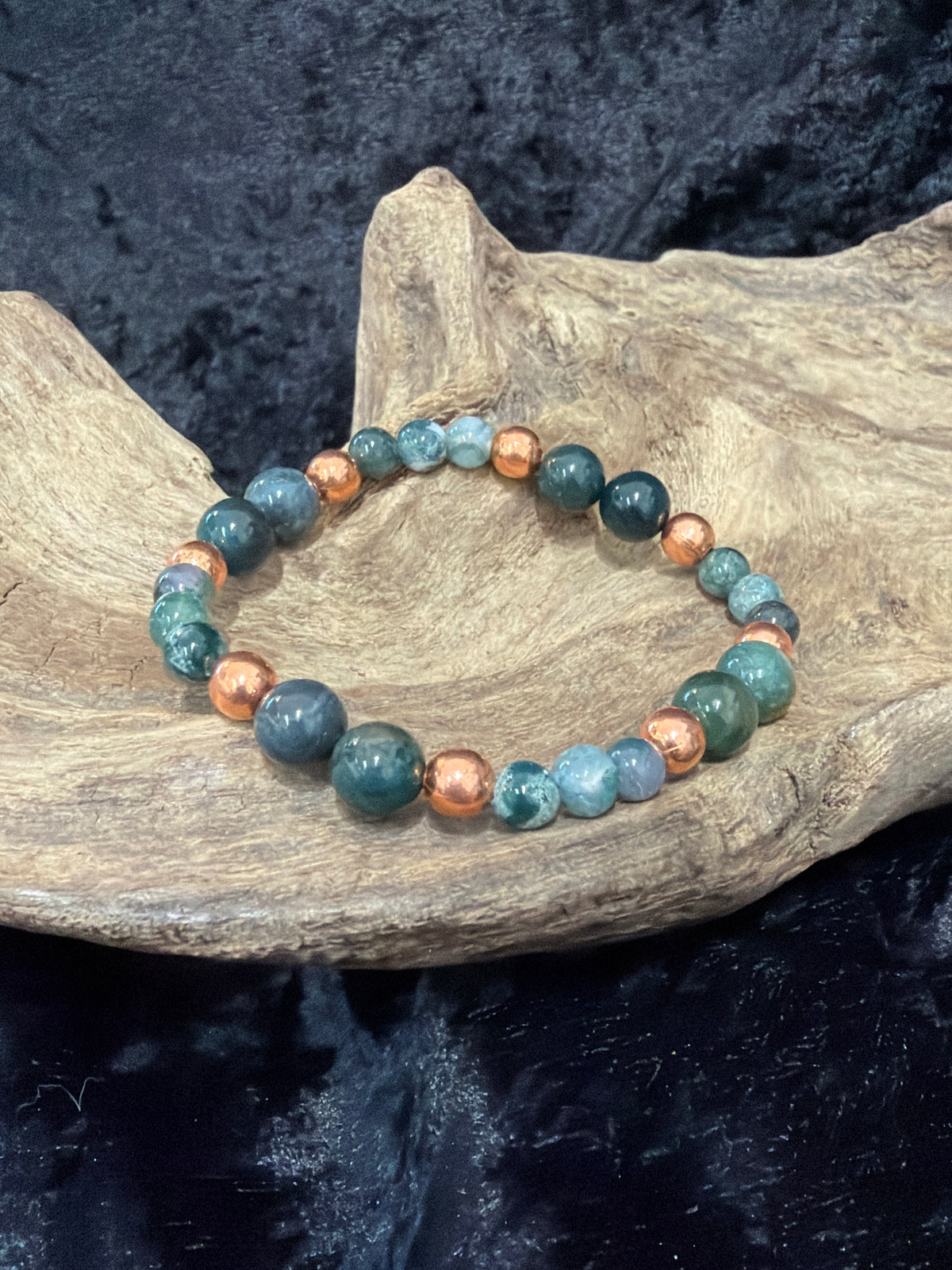 Gemstone and copper bracelets
