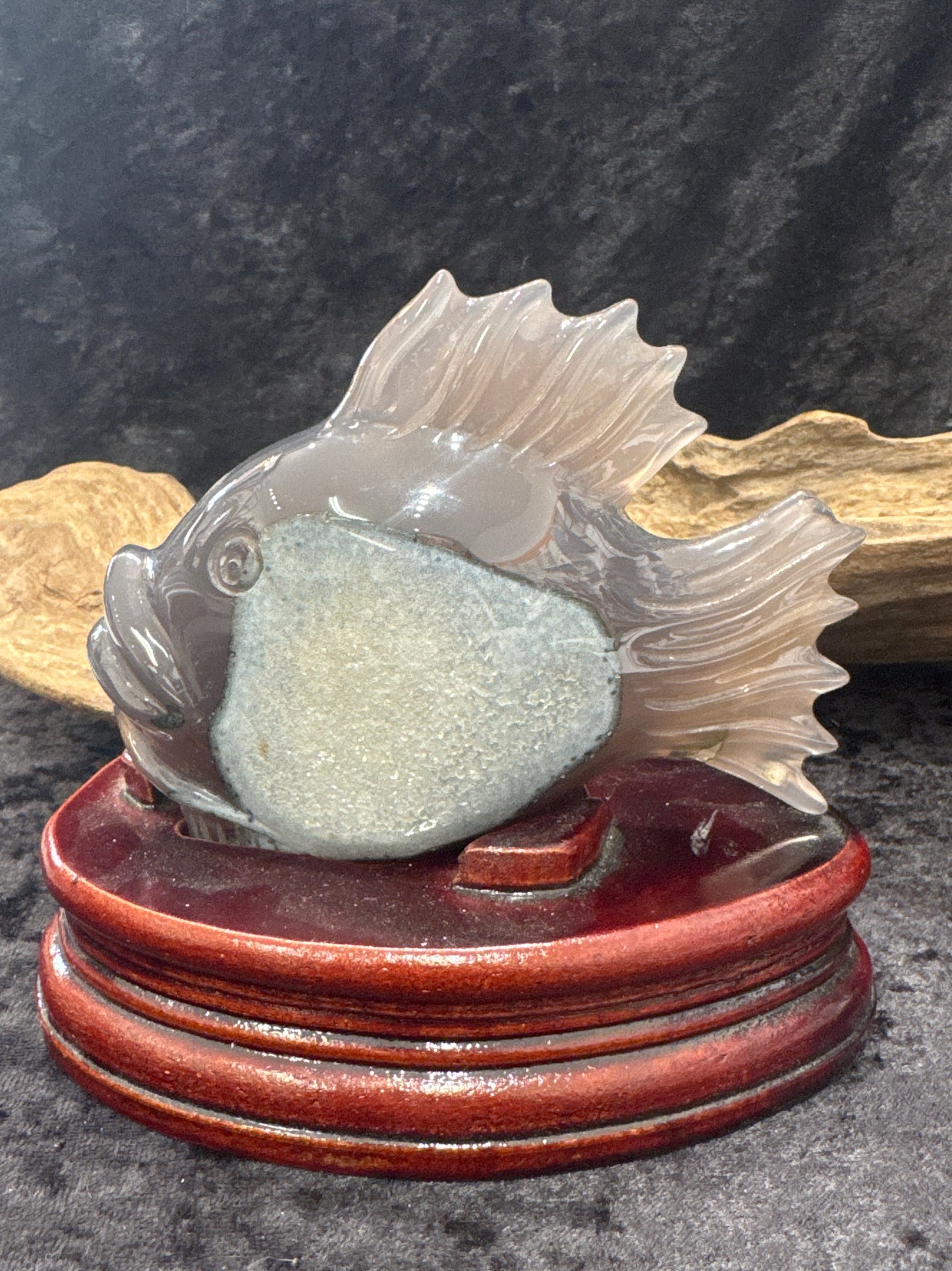 Drusy Agate Fish