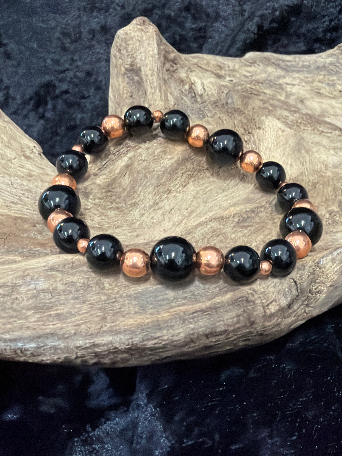 Gemstone and copper bracelets