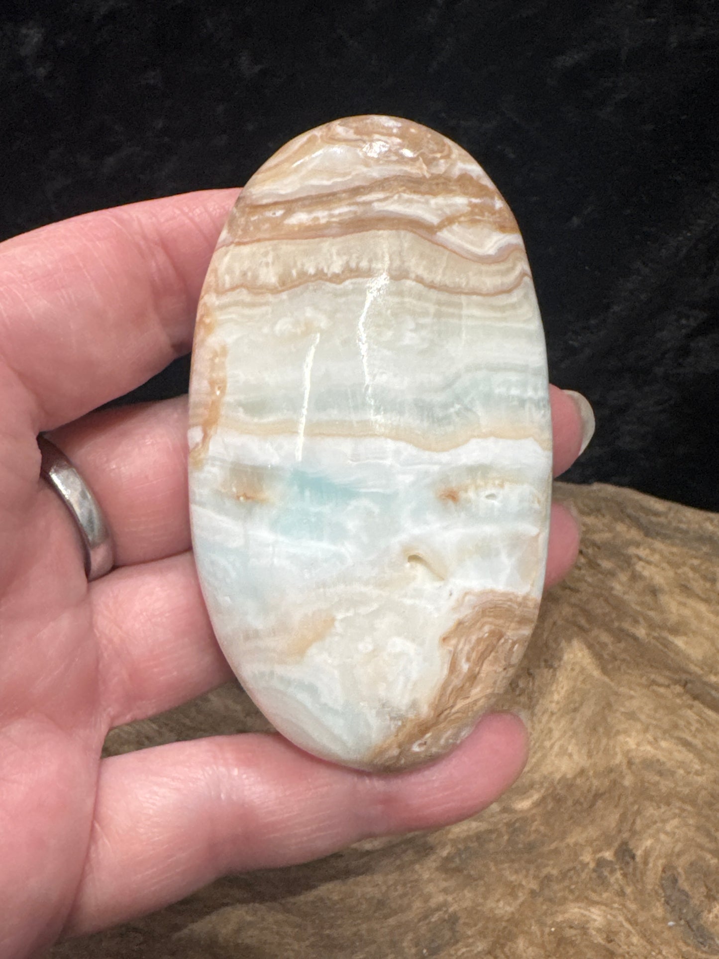 Caribbean Calcite Palm Stone - Pakistan