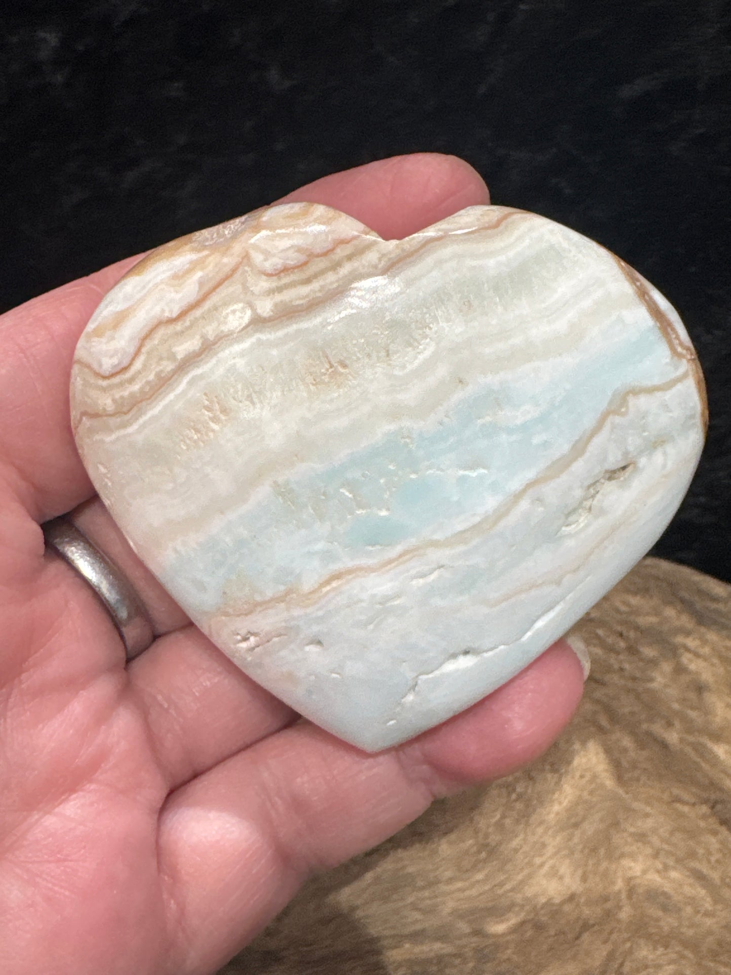 Caribbean Calcite Heart - Pakistan