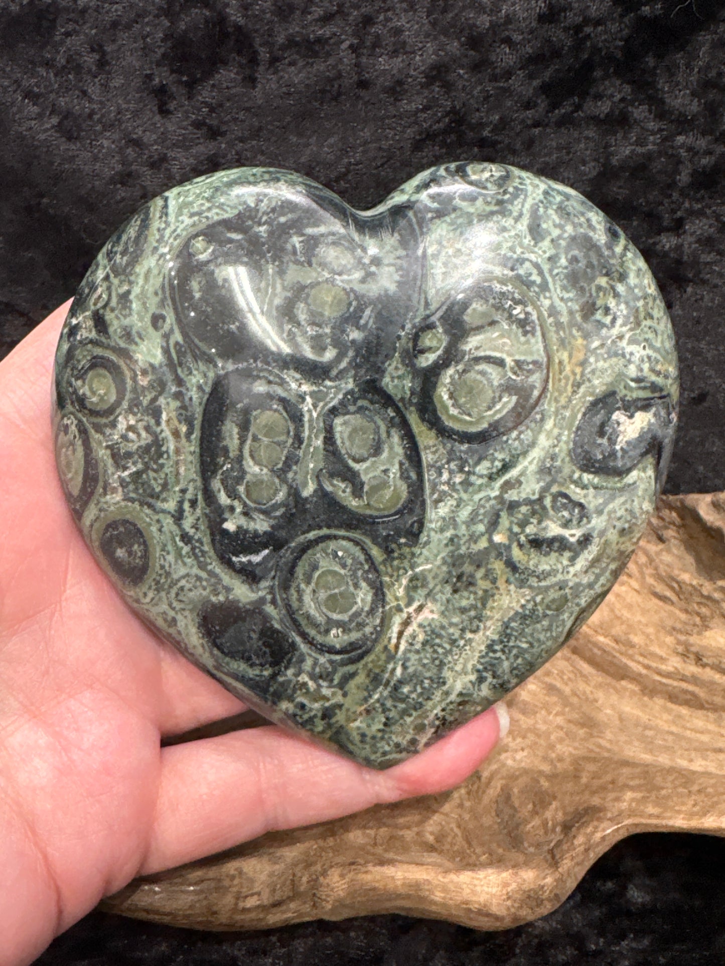 Kambaba Jasper Heart (Stromatolite)