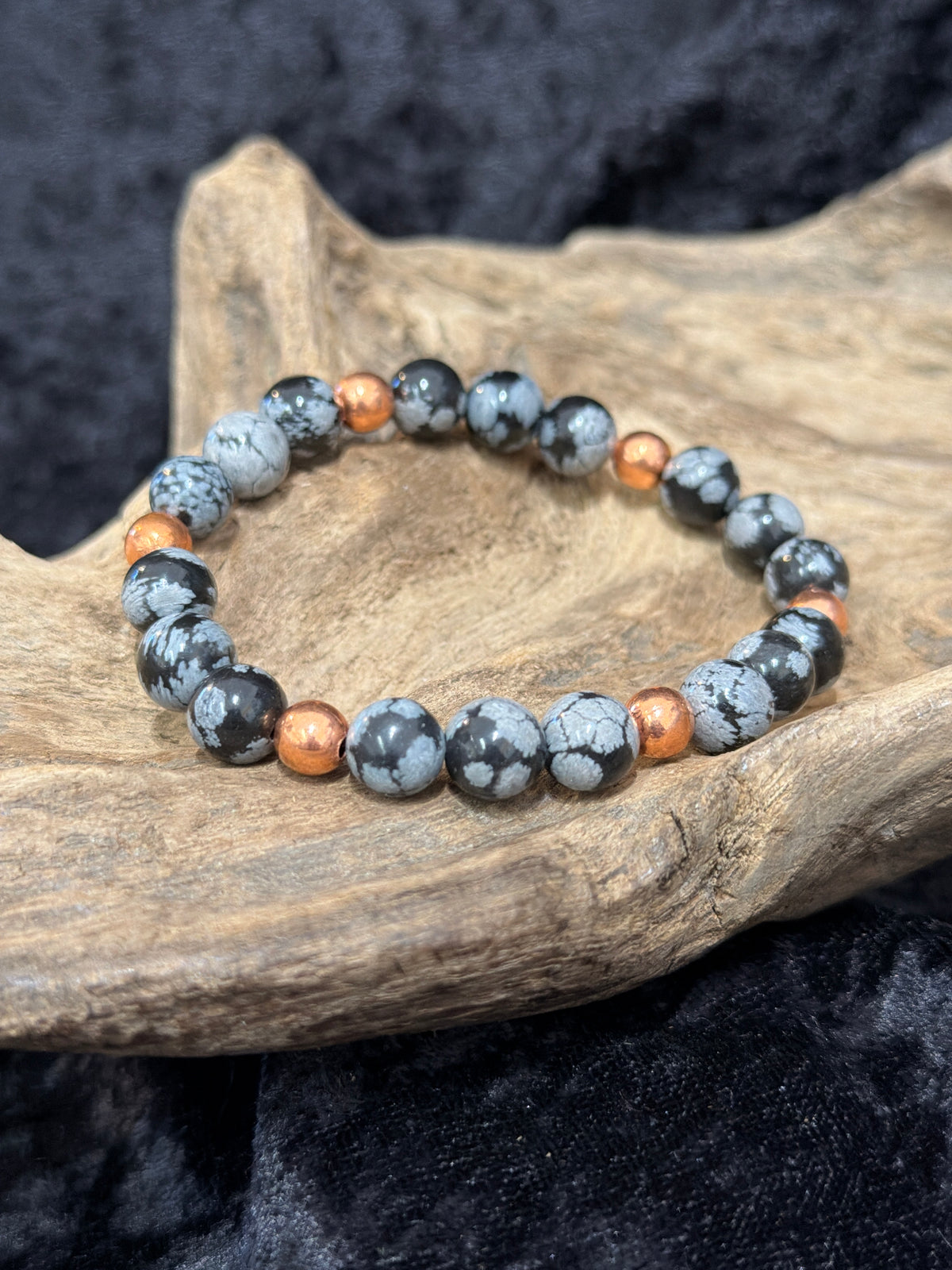 Gemstone and copper bracelets