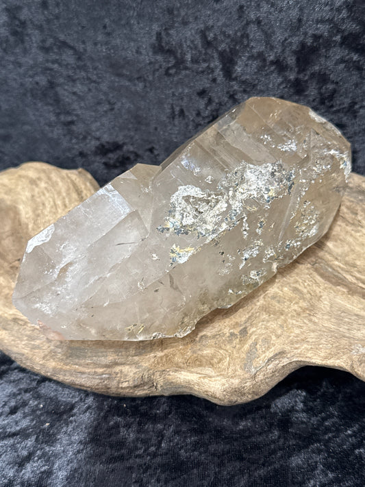 Smoky Quartz Double Terminated with Rutile & Hematite (Natural Formation)