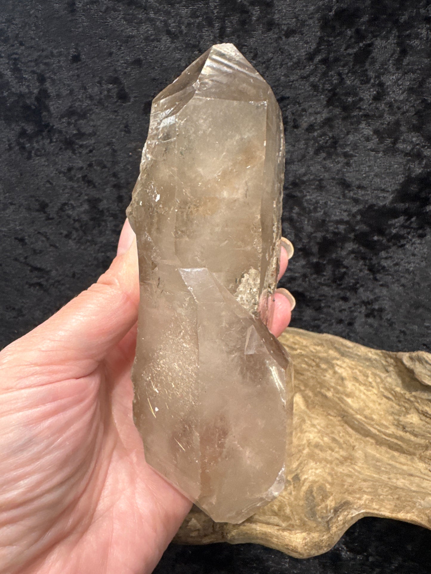 Smoky Quartz Double Terminated with Rutile & Hematite (Natural Formation)