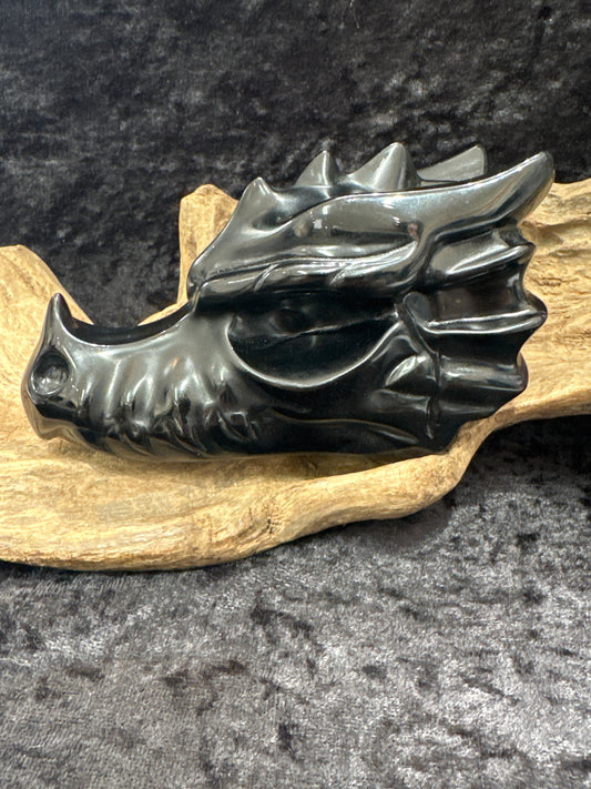 Obsidian Dragon Skull