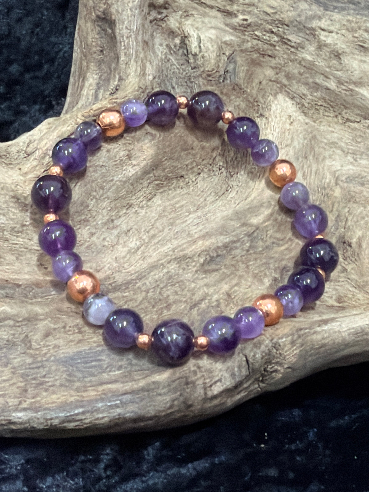 Gemstone and copper bracelets