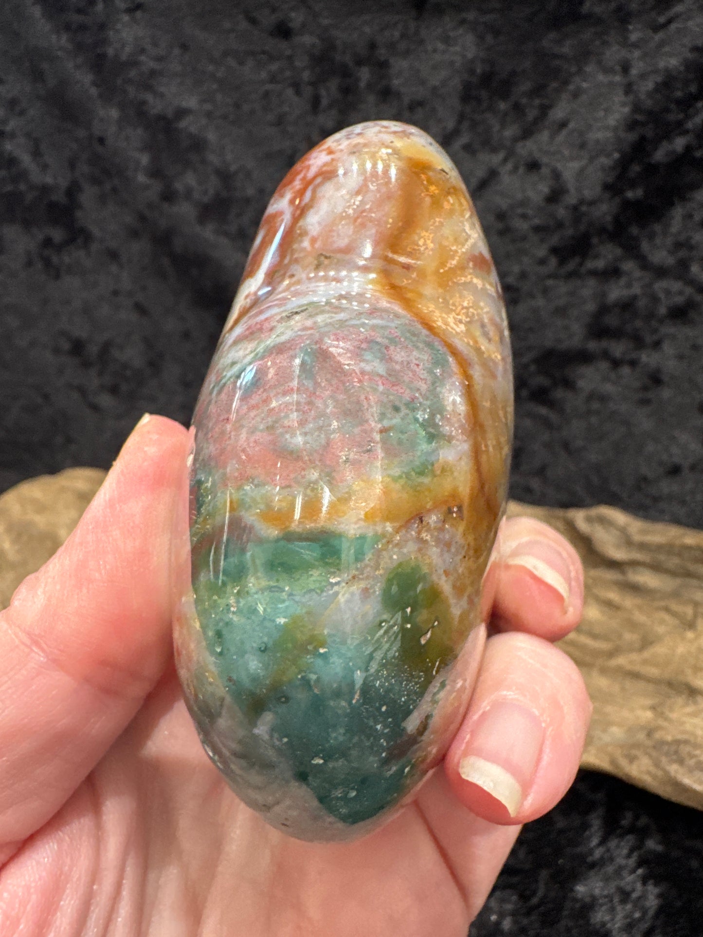 Sea Jasper (Orbicular Jasper) Hearts