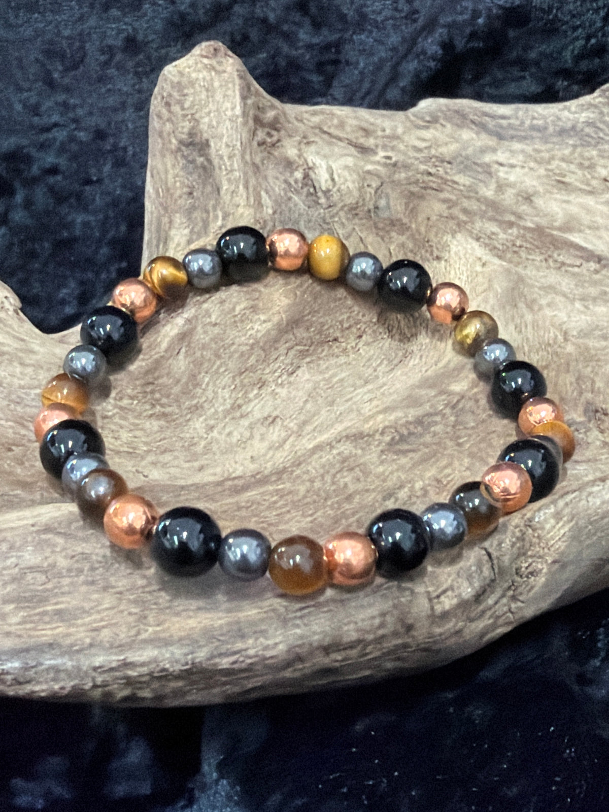 Gemstone and copper bracelets