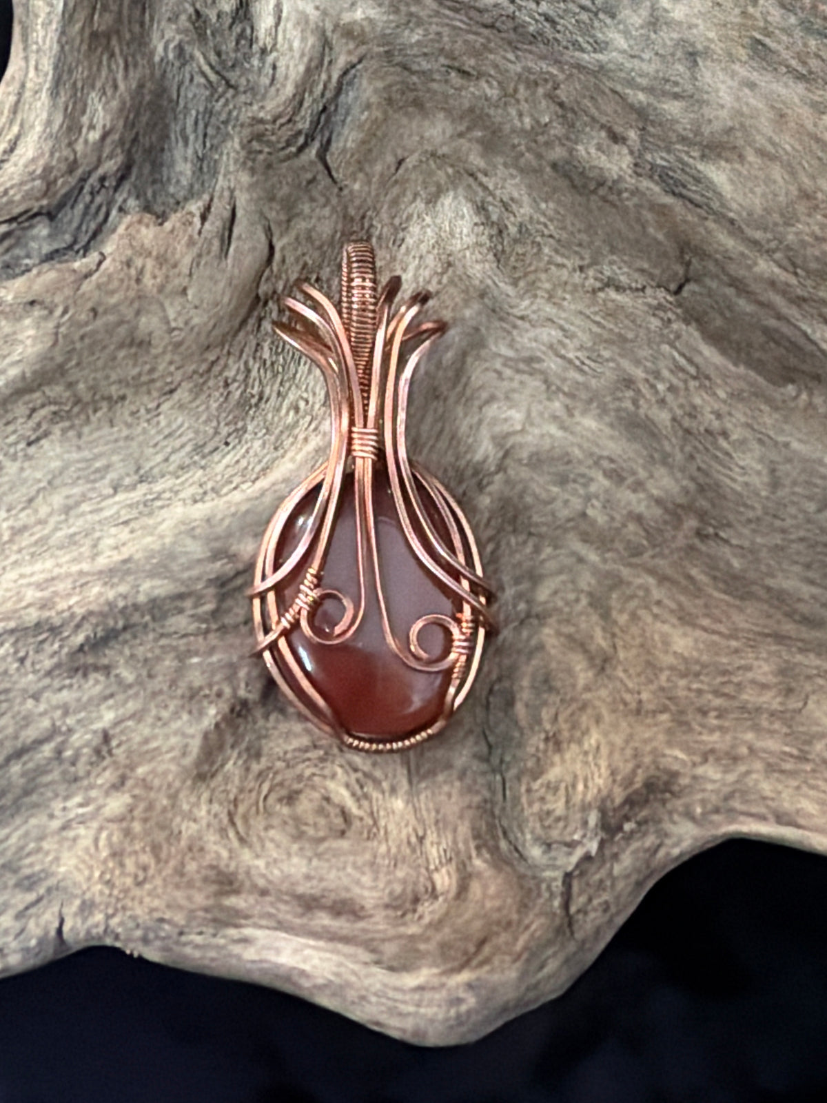 Art Nouveau Inspired — Handcrafted Copper & Gemstone Pendants