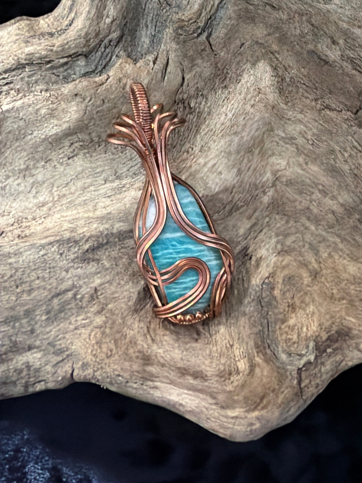 Art Nouveau Inspired — Handcrafted Copper & Gemstone Pendants