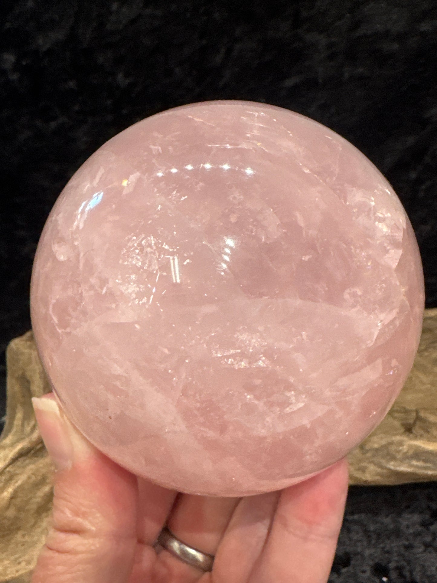 Rose quartz sphere