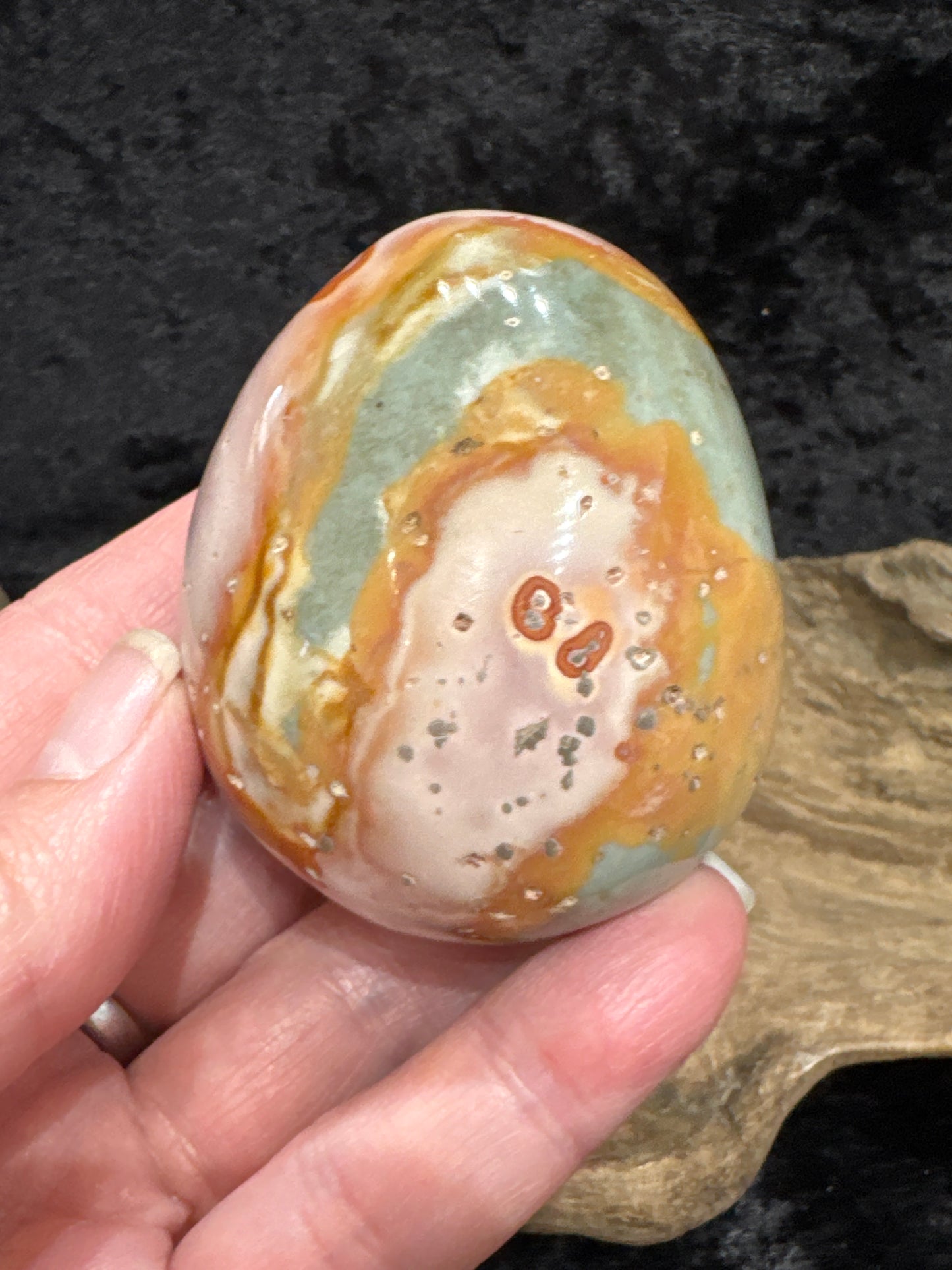 Polychrome Jasper Palm Stones