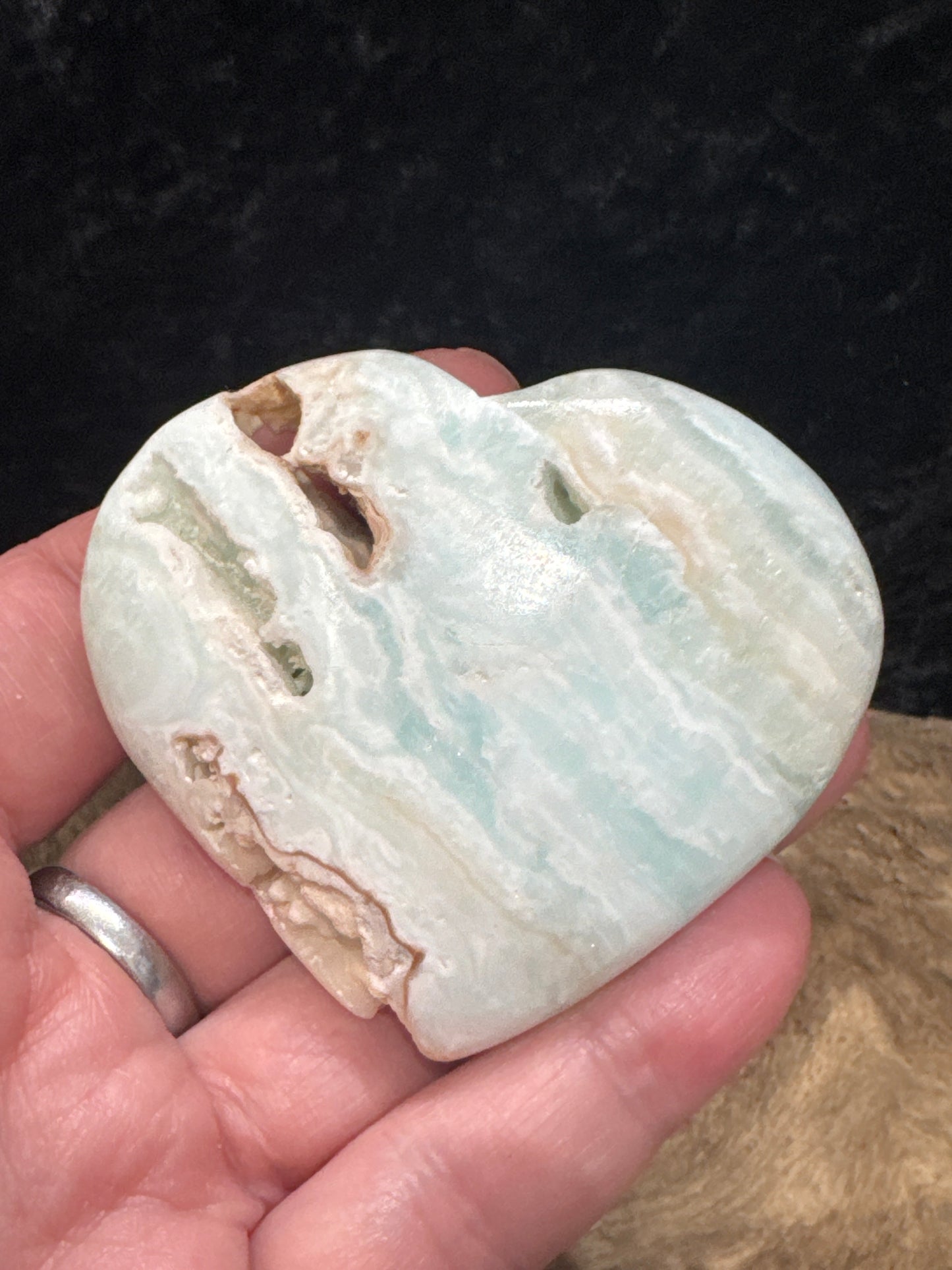 Caribbean Calcite Heart - Pakistan