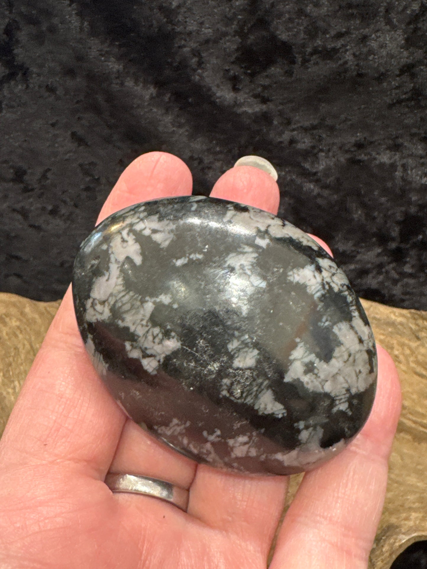 Indigo Gabbro (Mystic Merlinite) - Palm Stone