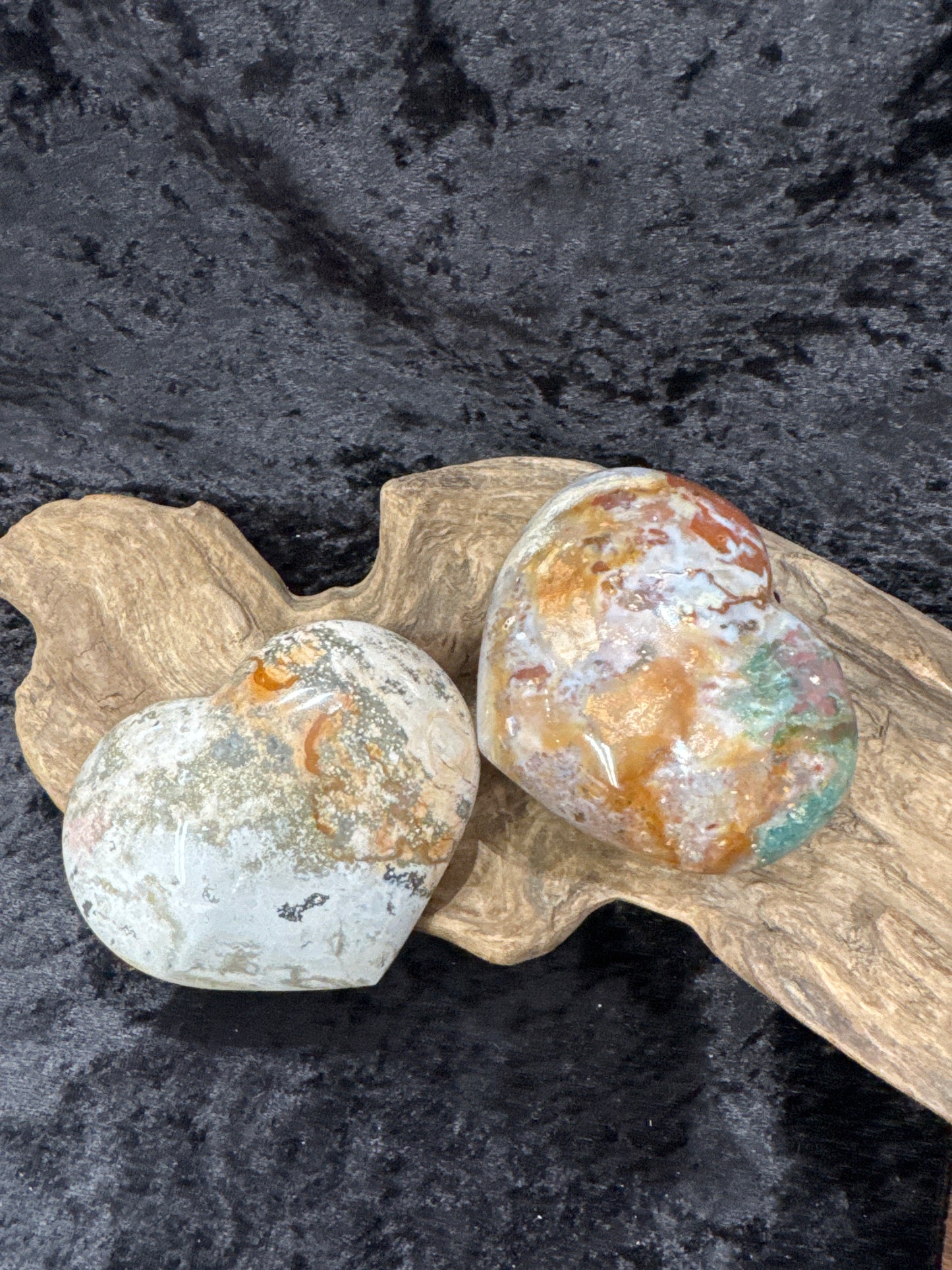 Sea Jasper (Orbicular Jasper) Hearts