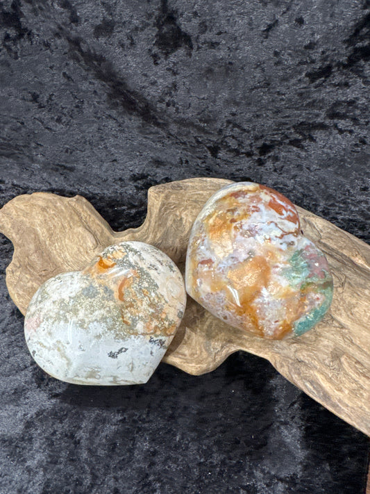 Sea Jasper (Orbicular Jasper) Hearts