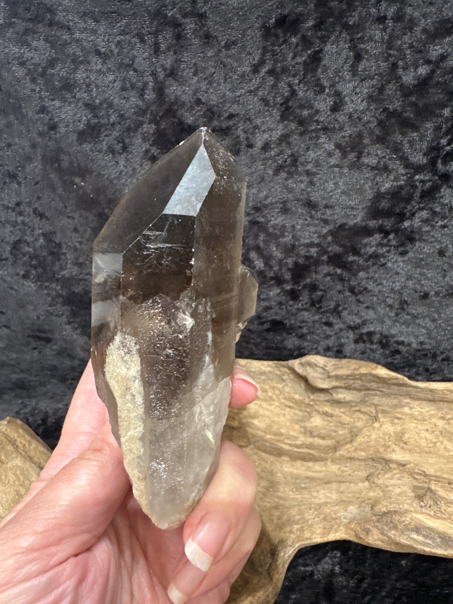 Smoky Quartz Channeler with Phantom Growth (Natural Formation)