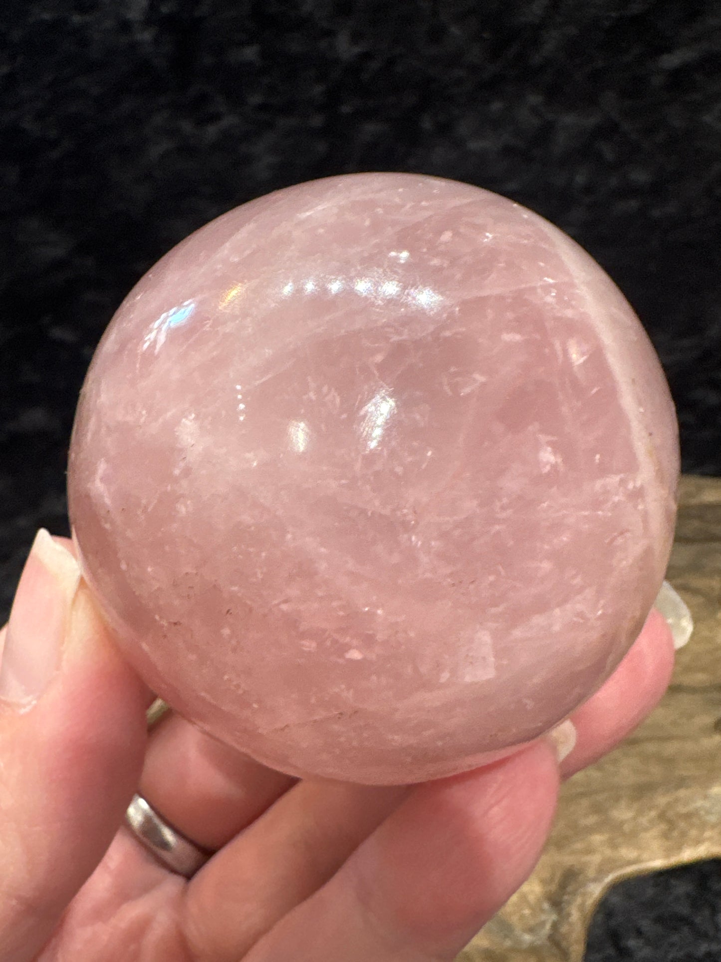 Rose quartz sphere