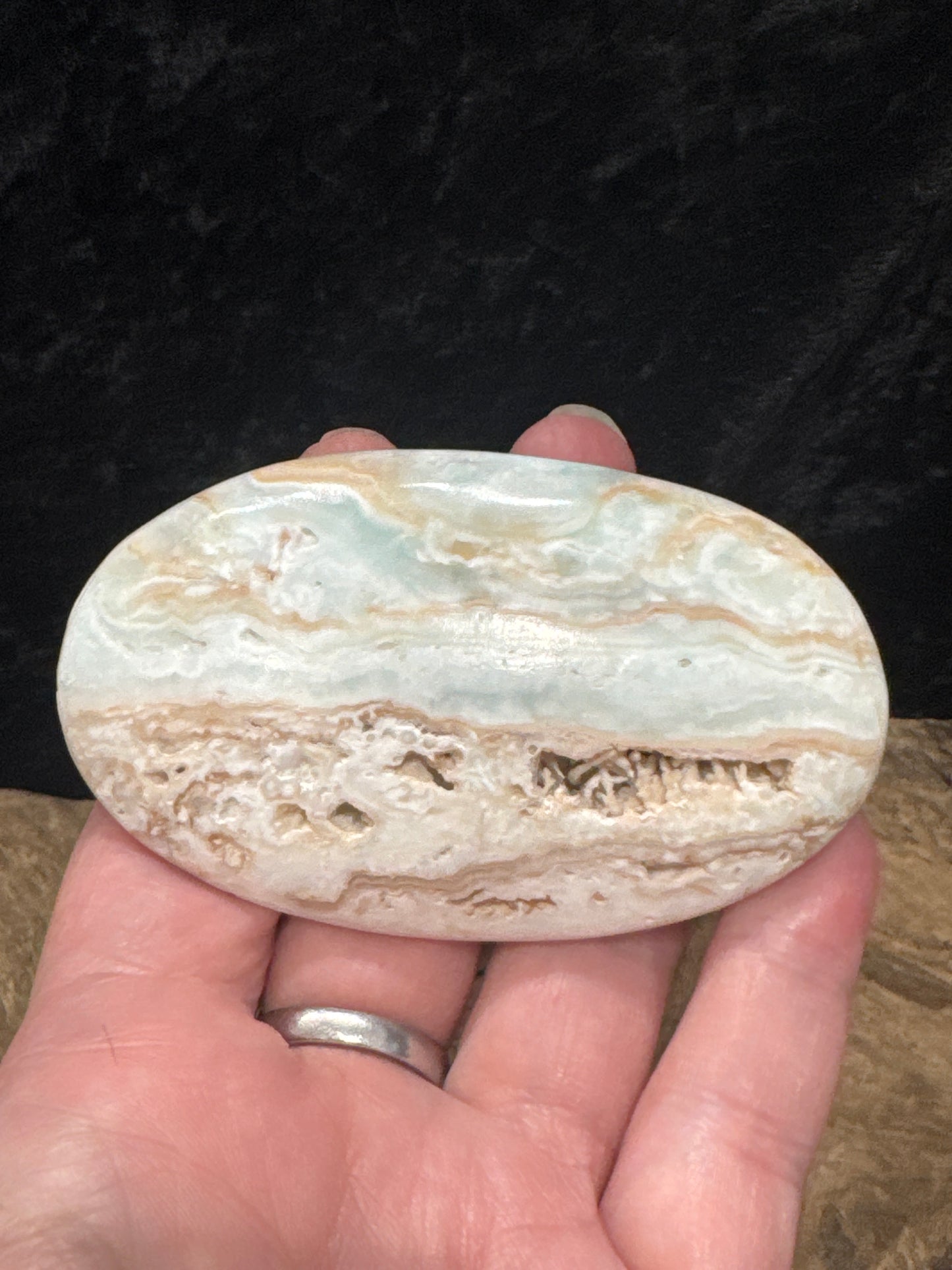 Caribbean Calcite Palm Stone - Pakistan