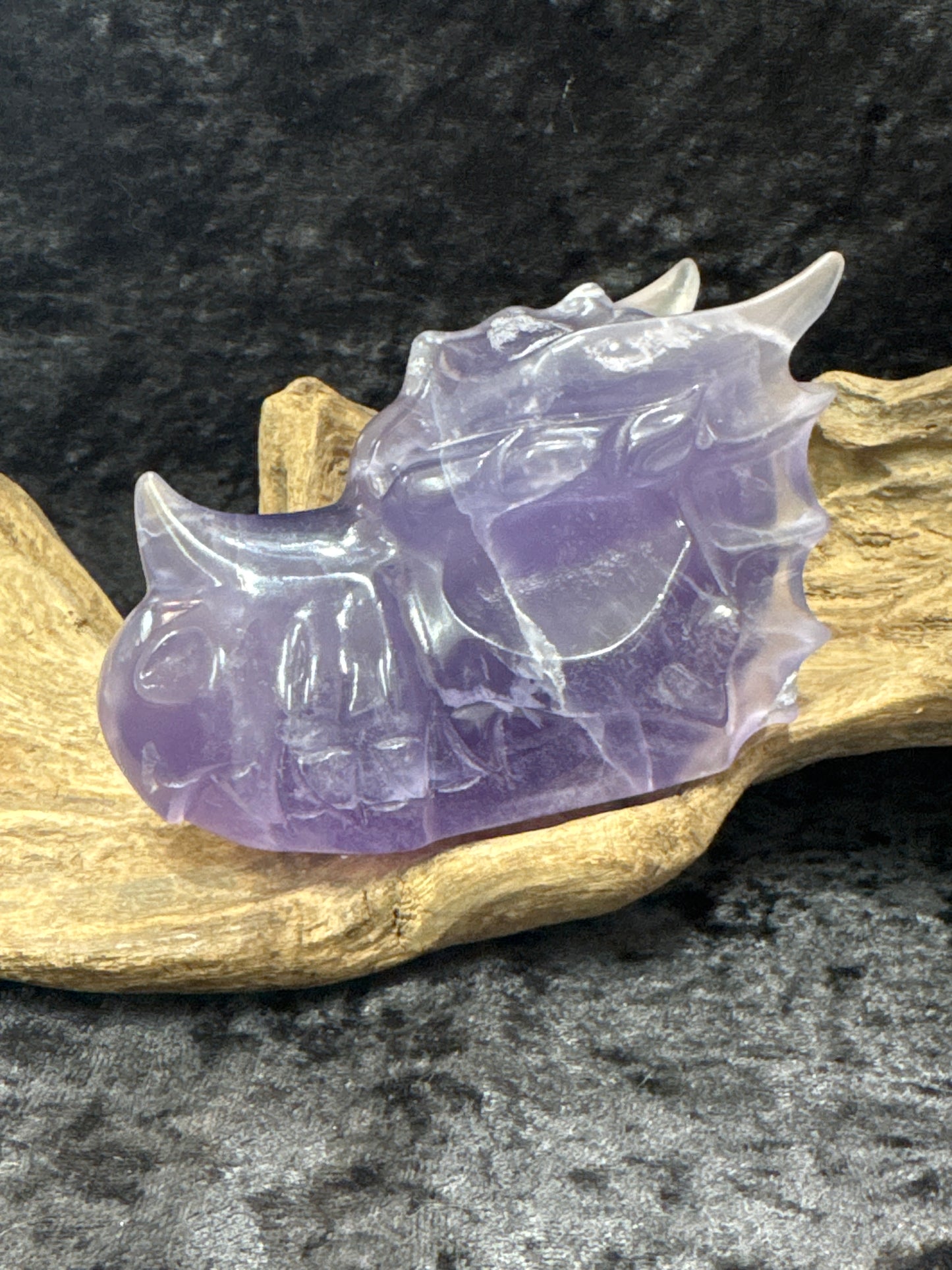 Fluorite Dragon Skull