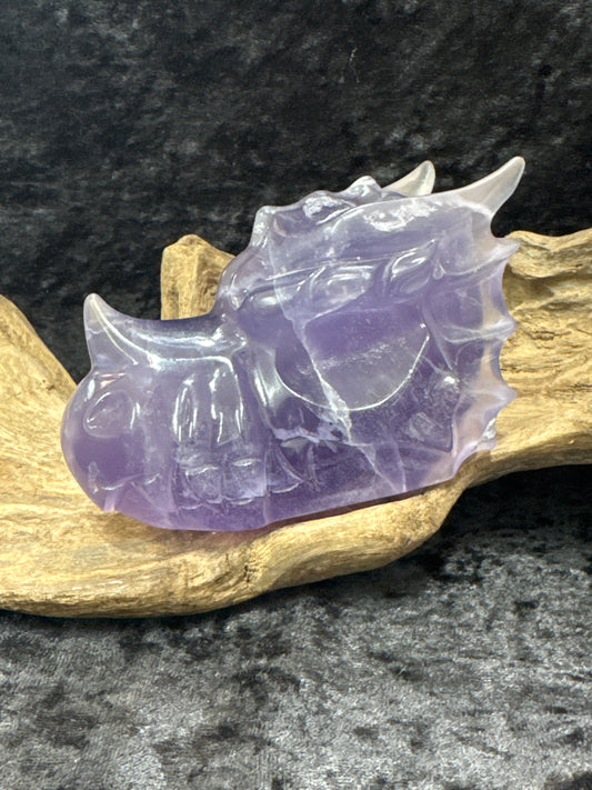 Fluorite Dragon Skull