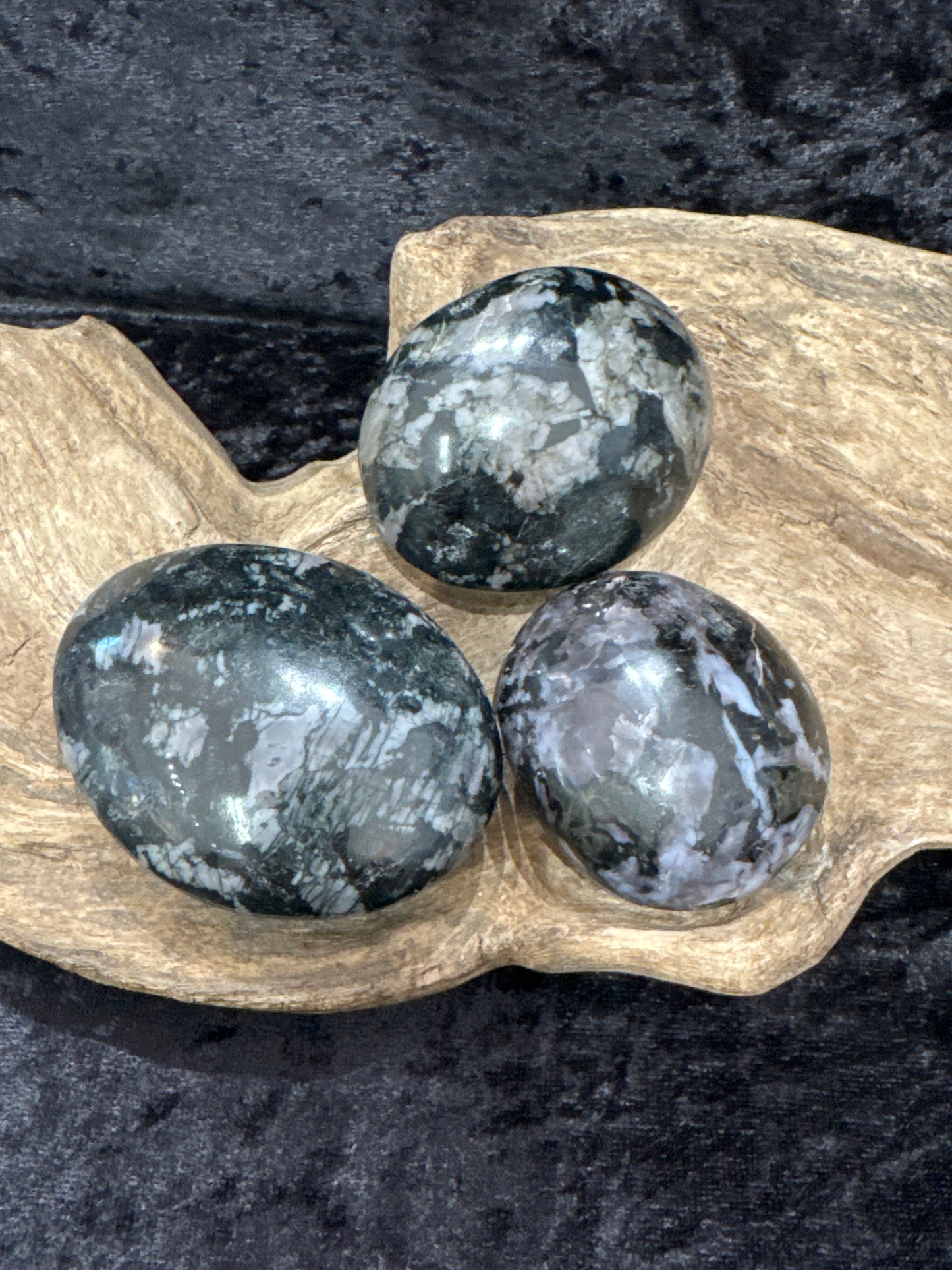 Indigo Gabbro (Mystic Merlinite) - Palm Stone