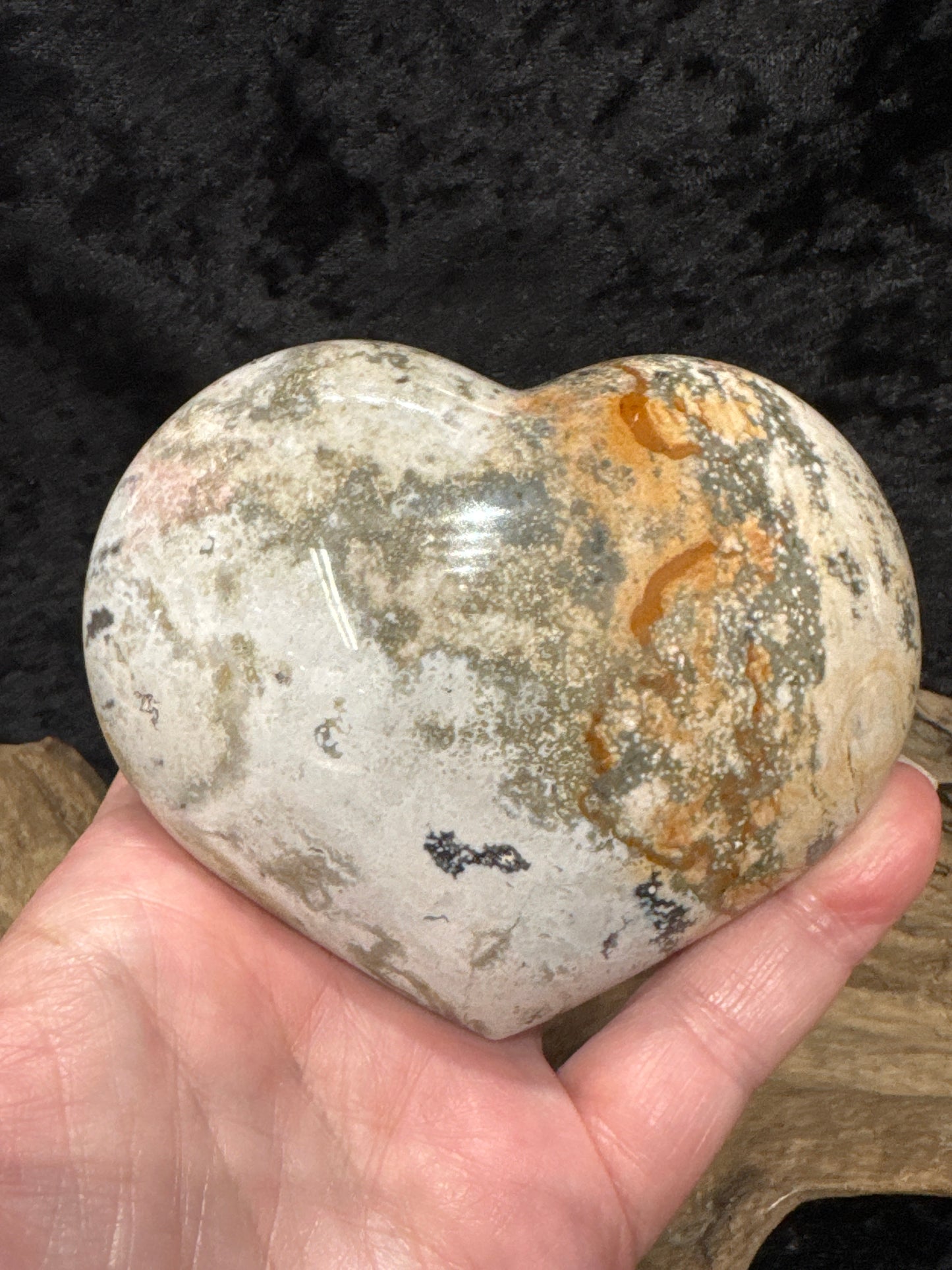 Sea Jasper (Orbicular Jasper) Hearts