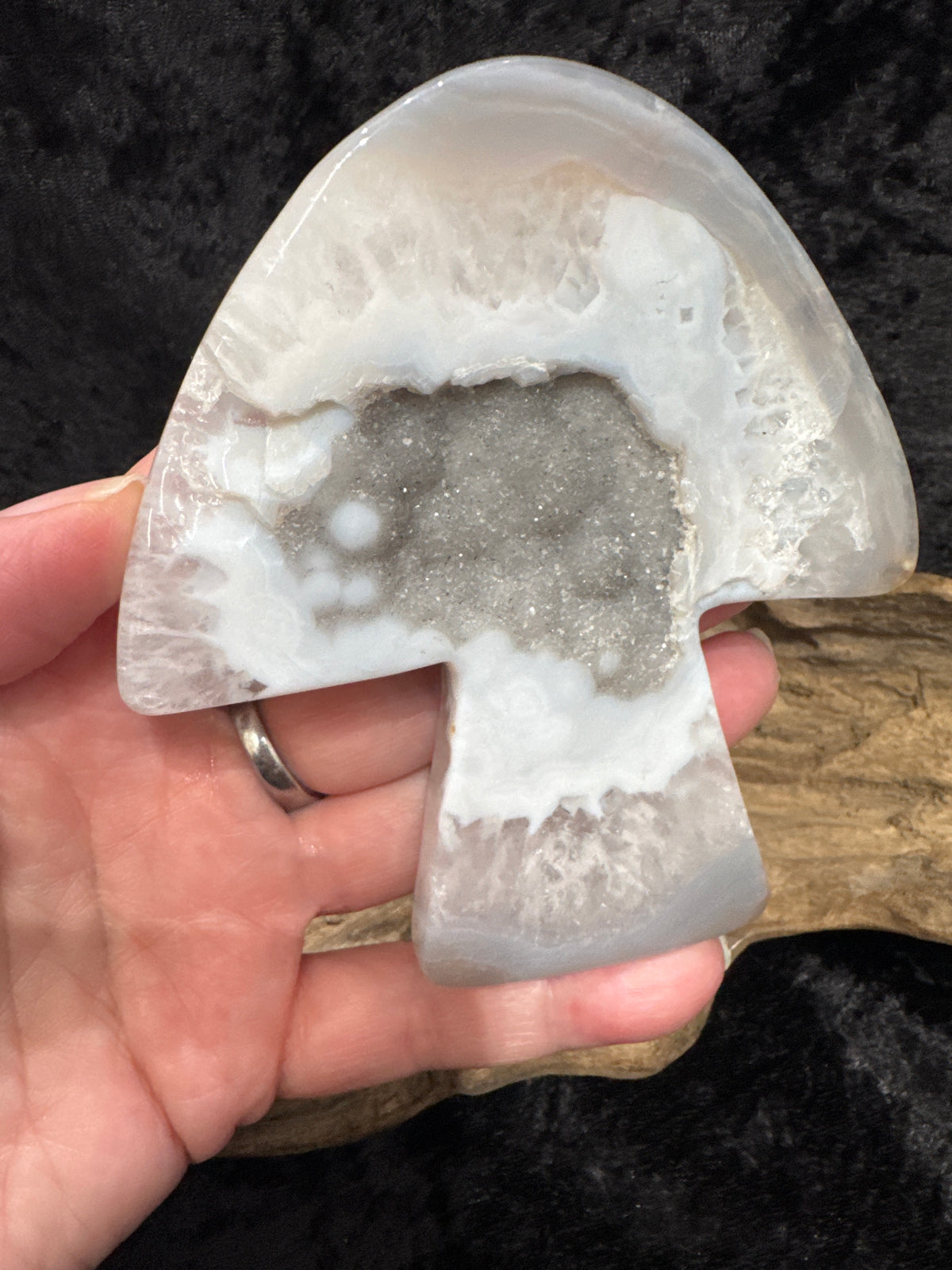 Druzy Agate Mushroom