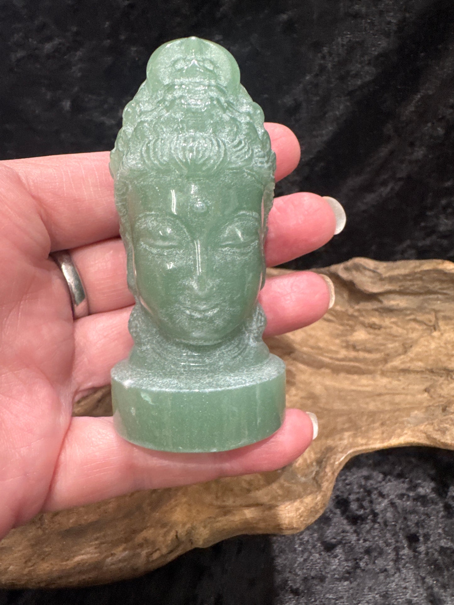 Green Aventurine Kuan Yin Carving