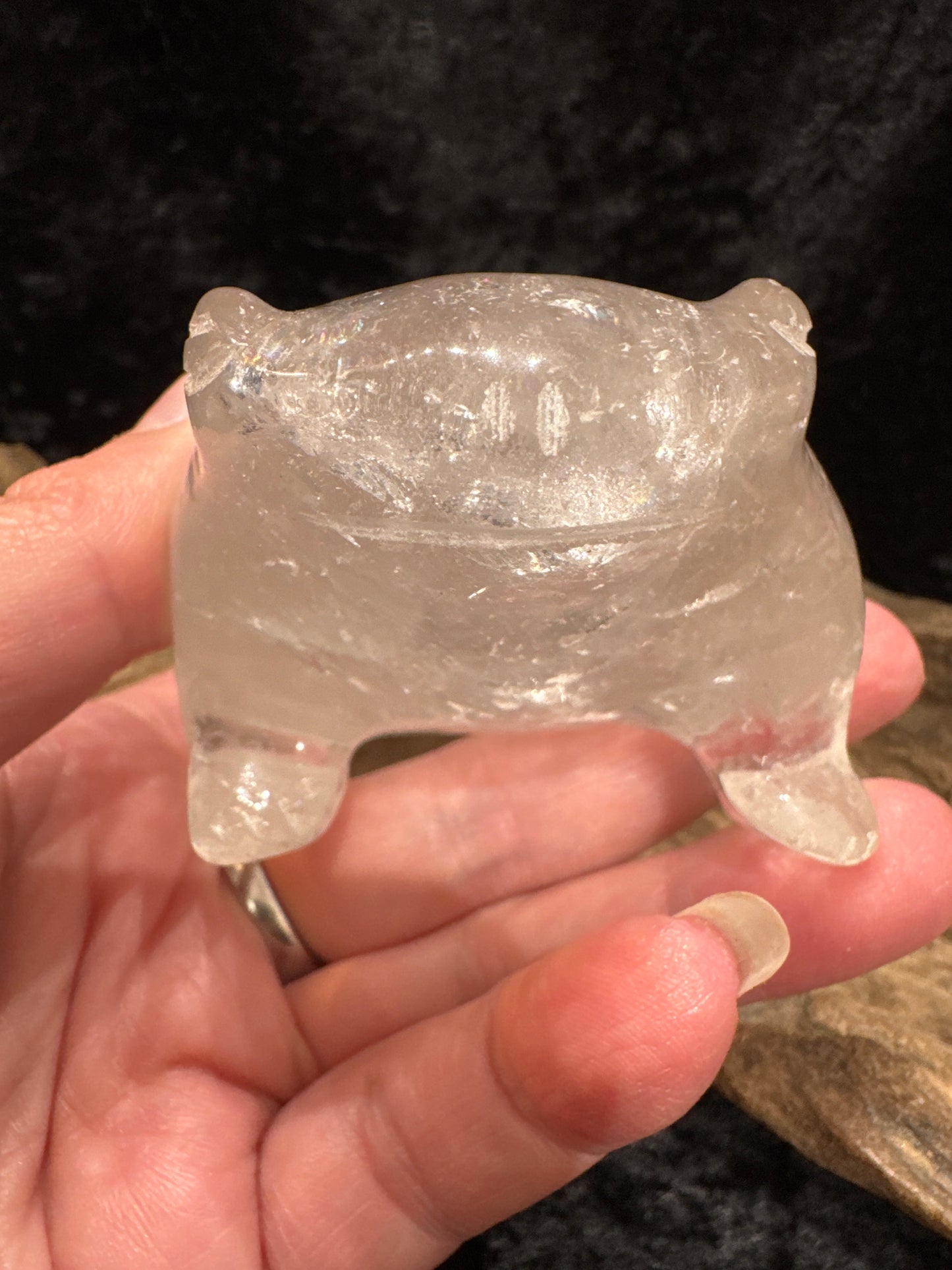 Smokey Quartz frog