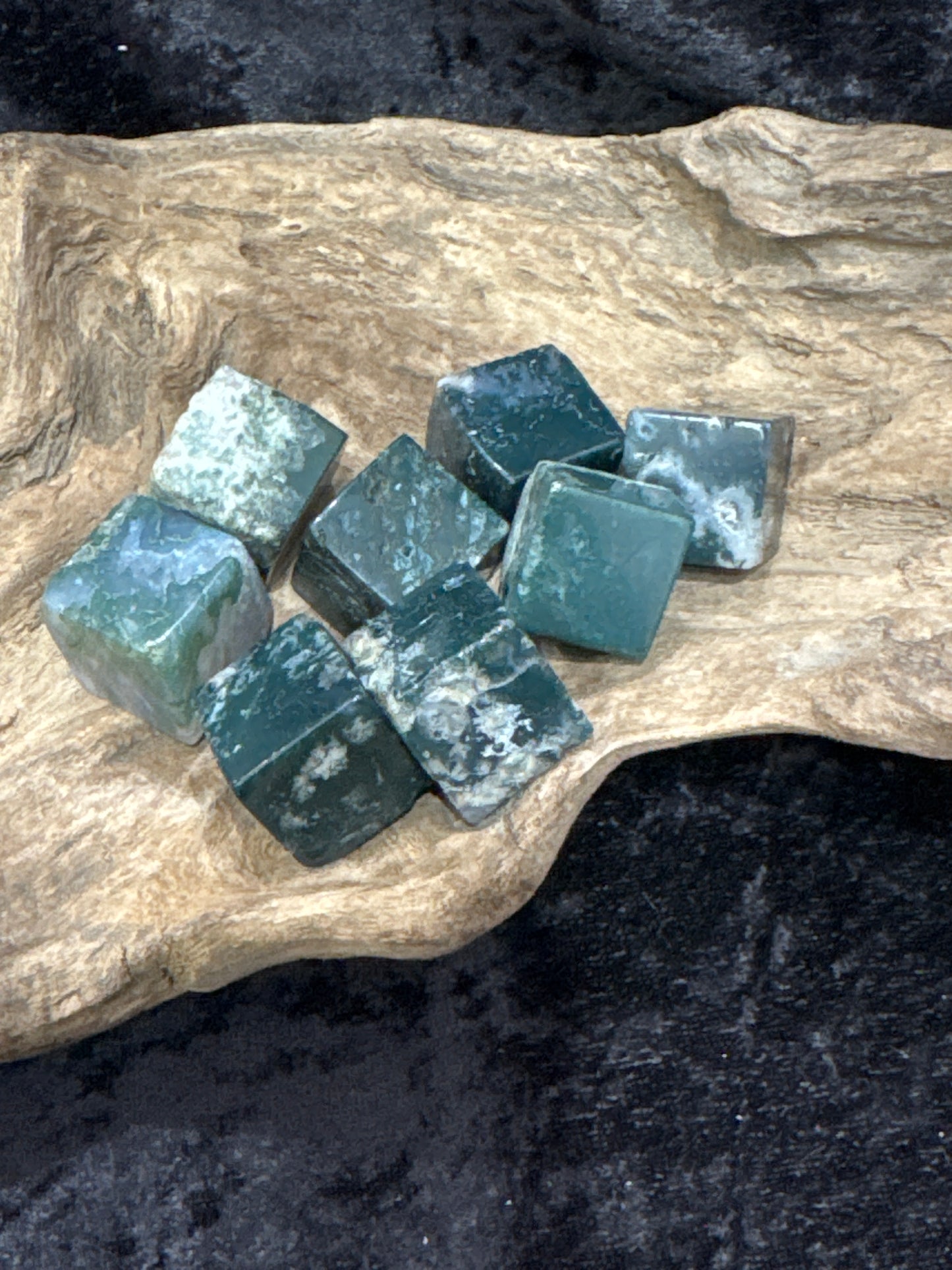 Moss Agate cube