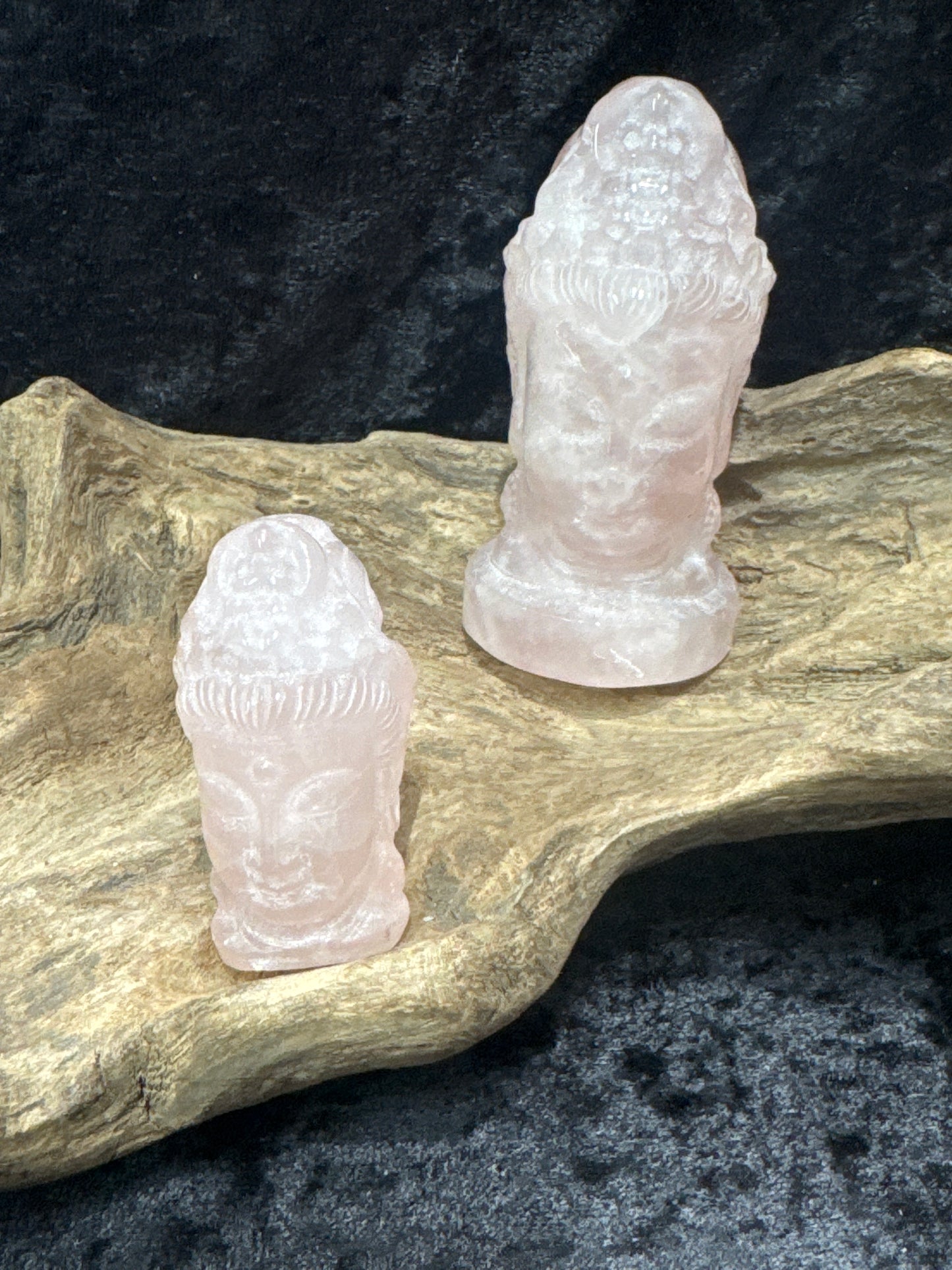 Rose Quartz Kuan Yin Carving