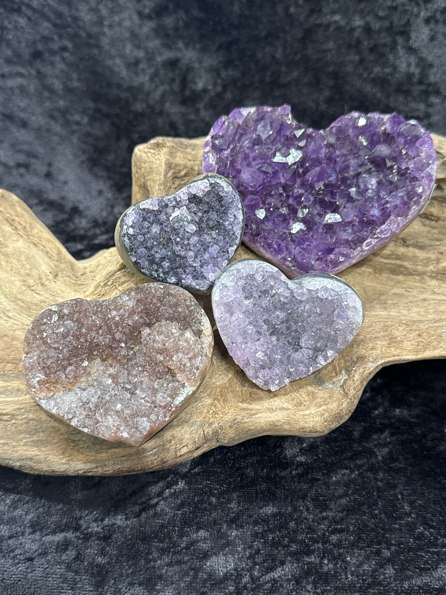 Druzy Amethyst heart