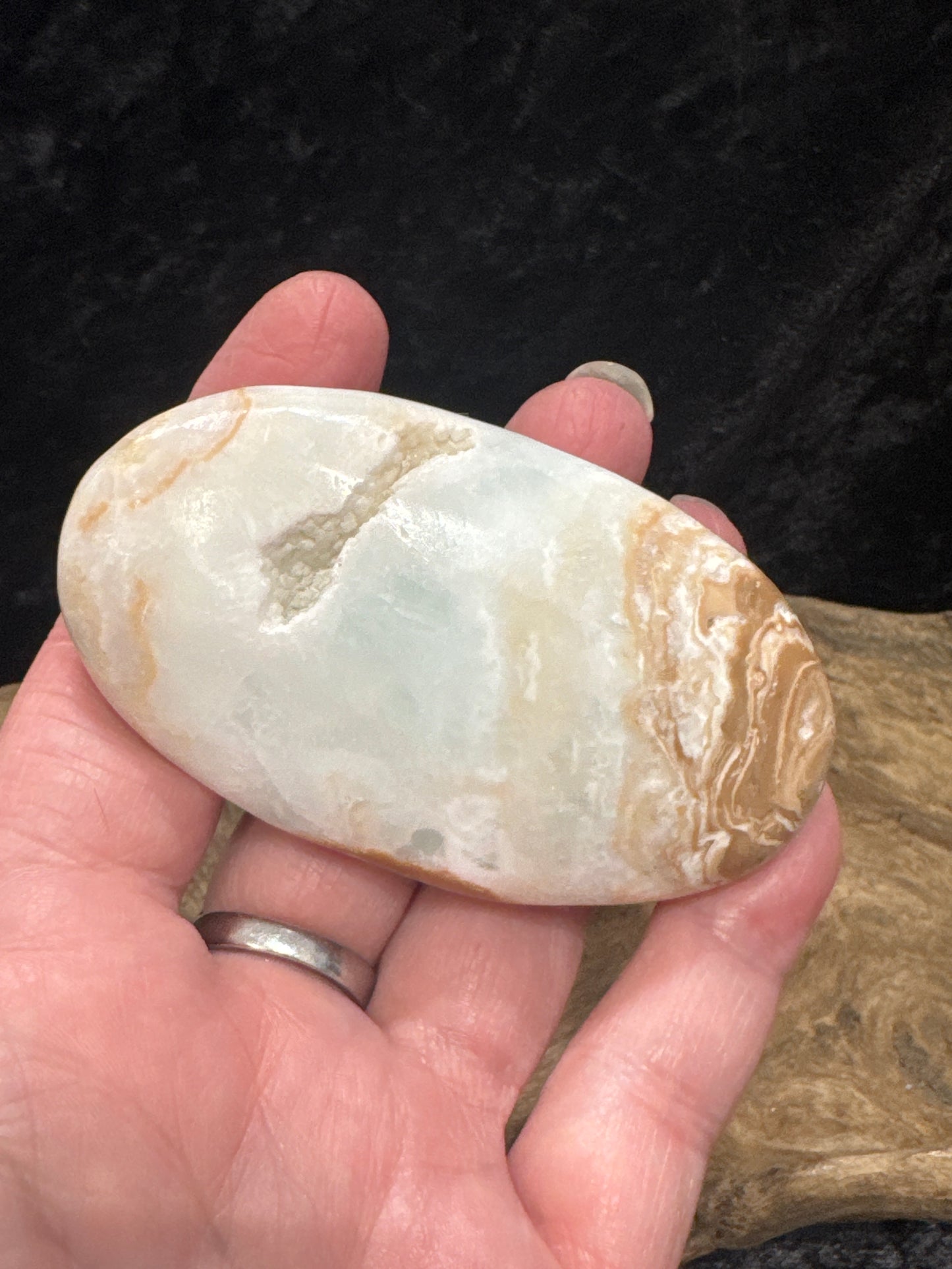 Caribbean Calcite Palm Stone - Pakistan