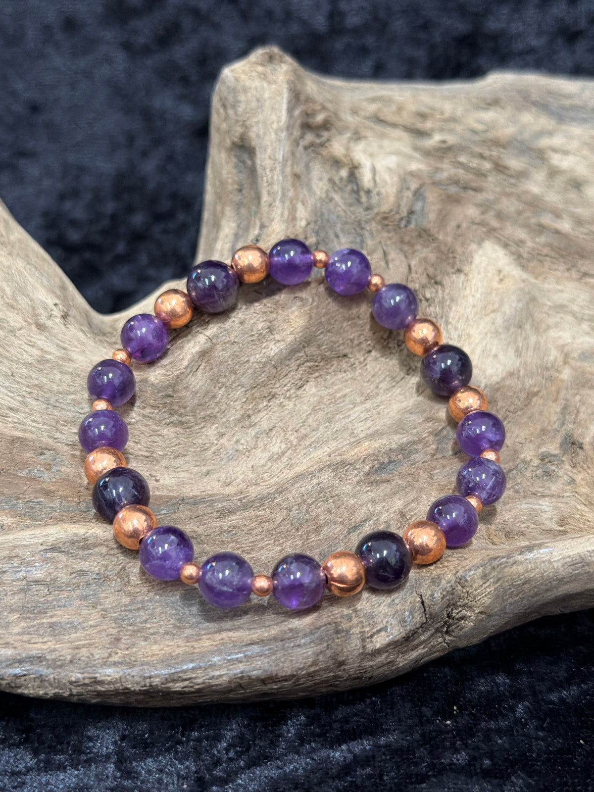 Gemstone and copper bracelets