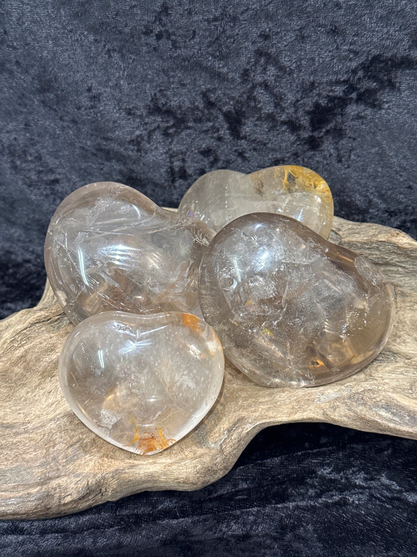 Smokey Quartz hearts