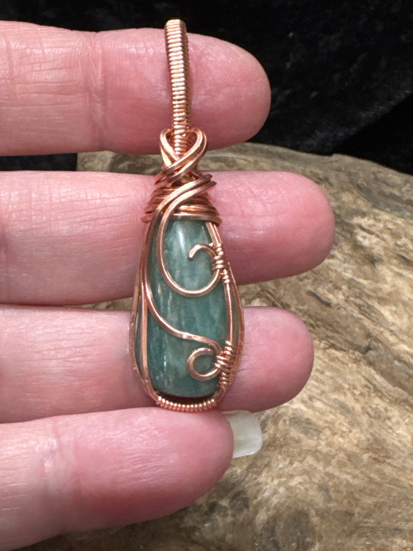 Amazonite wire wrap