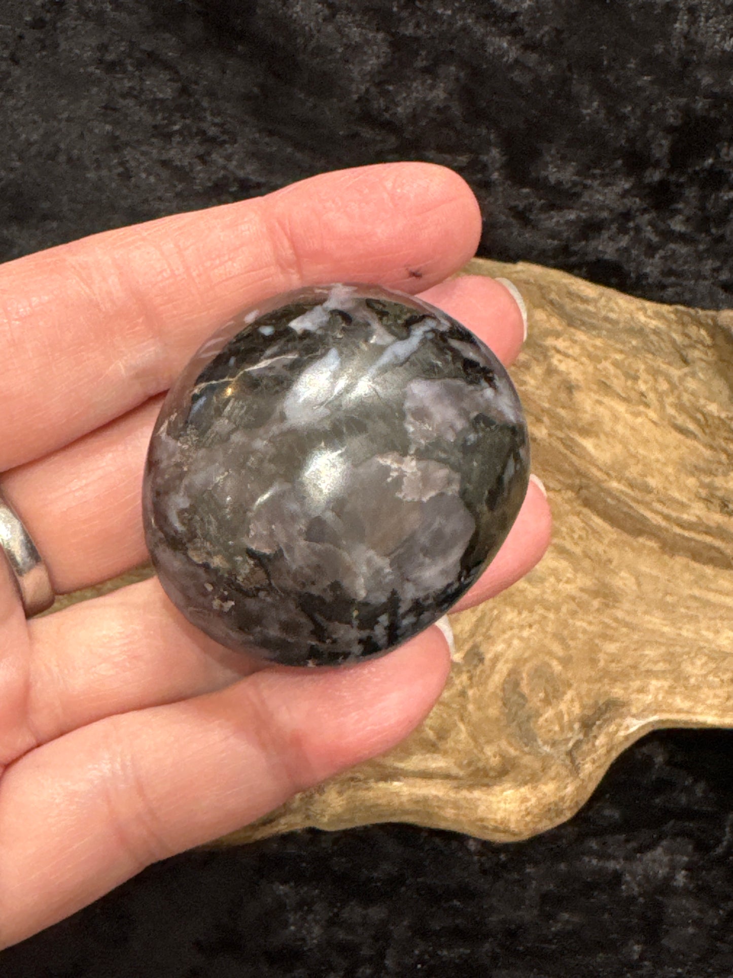 Indigo Gabbro (Mystic Merlinite) - Palm Stone