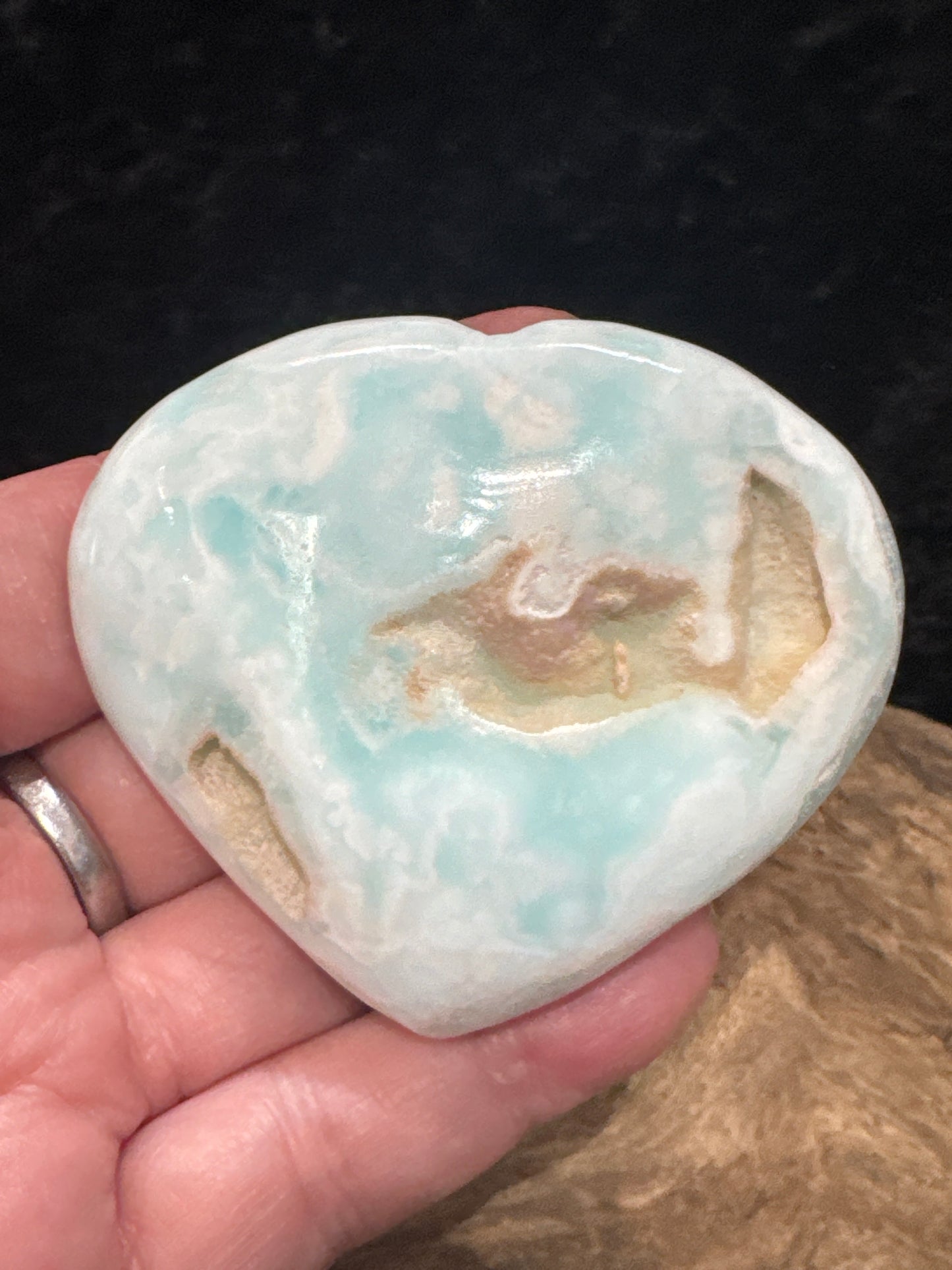 Caribbean Calcite Heart - Pakistan
