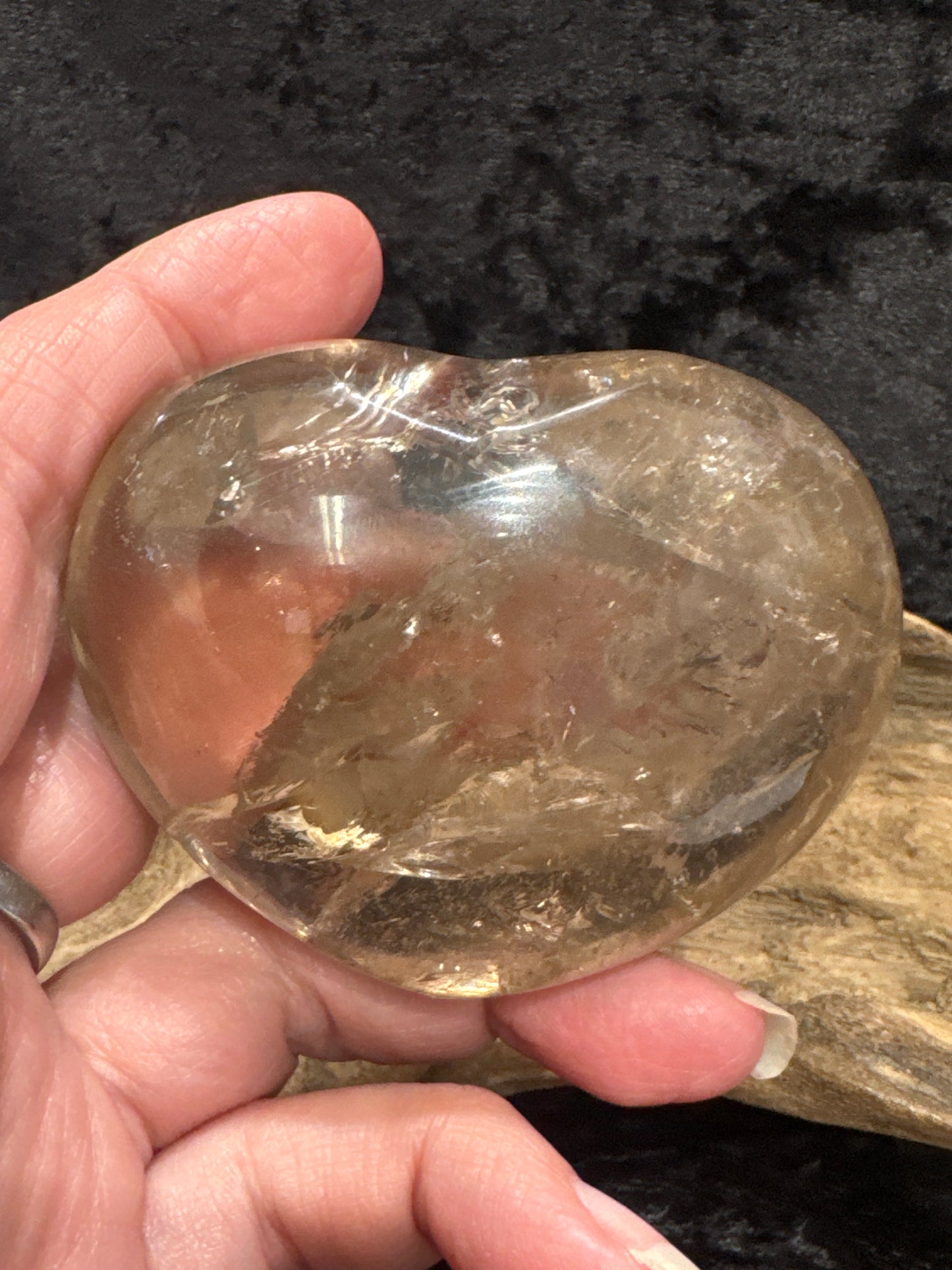 Smokey Quartz hearts