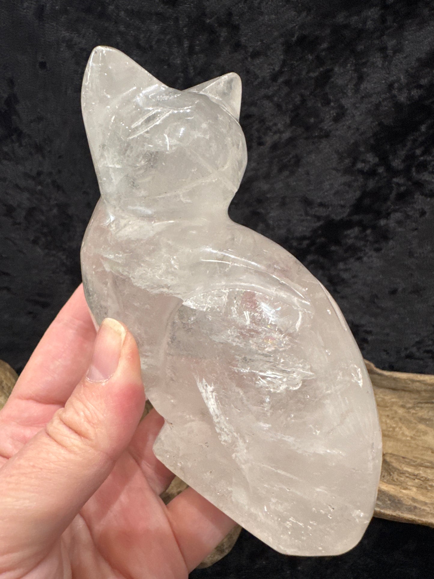 Quartz Cat Carving
