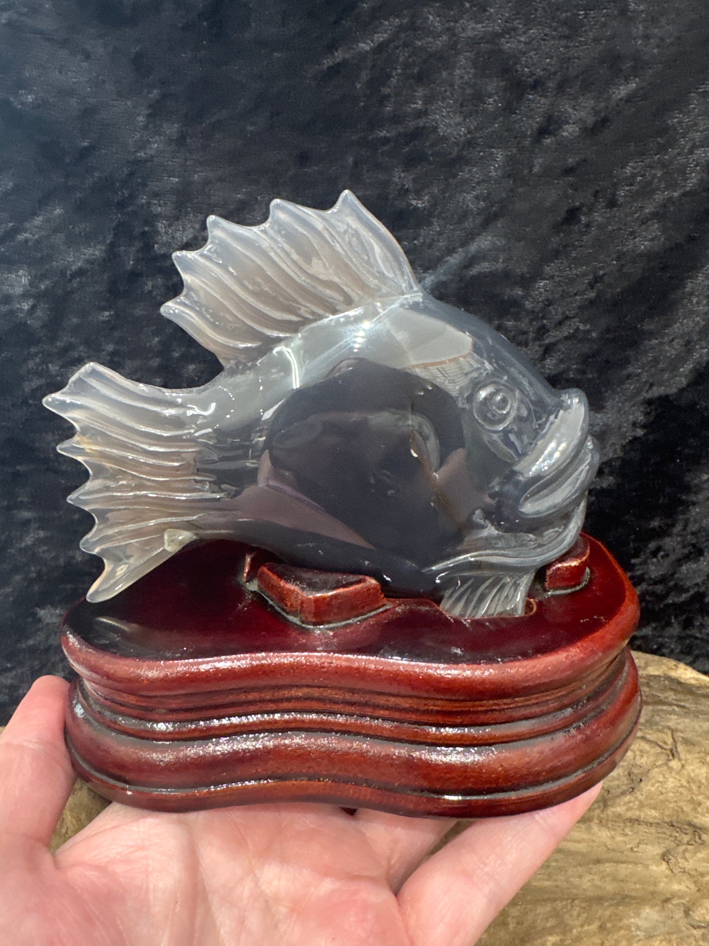 Drusy Agate Fish
